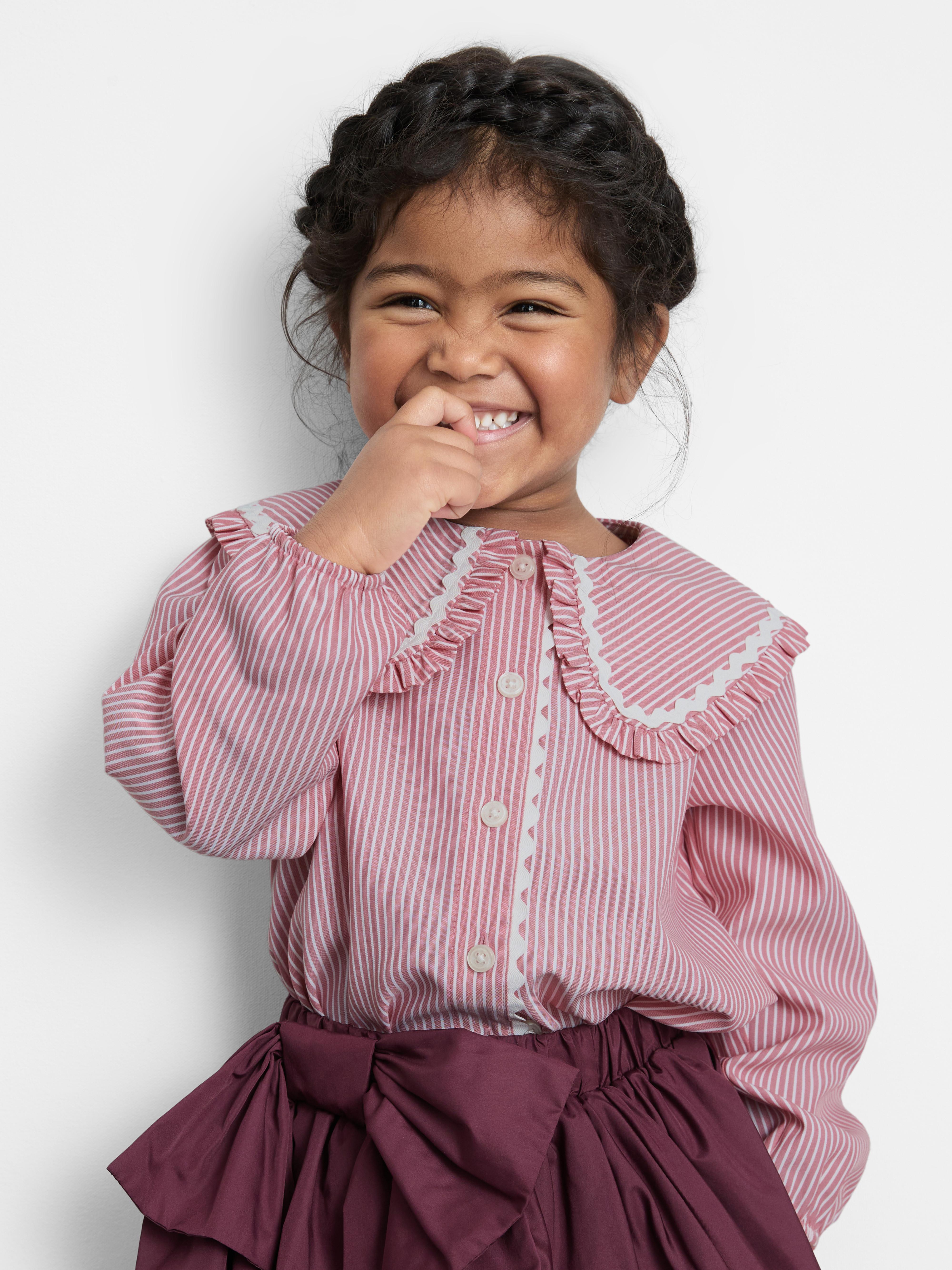 1,5–8 éves | Blúz cikkcakkmintás gallérral