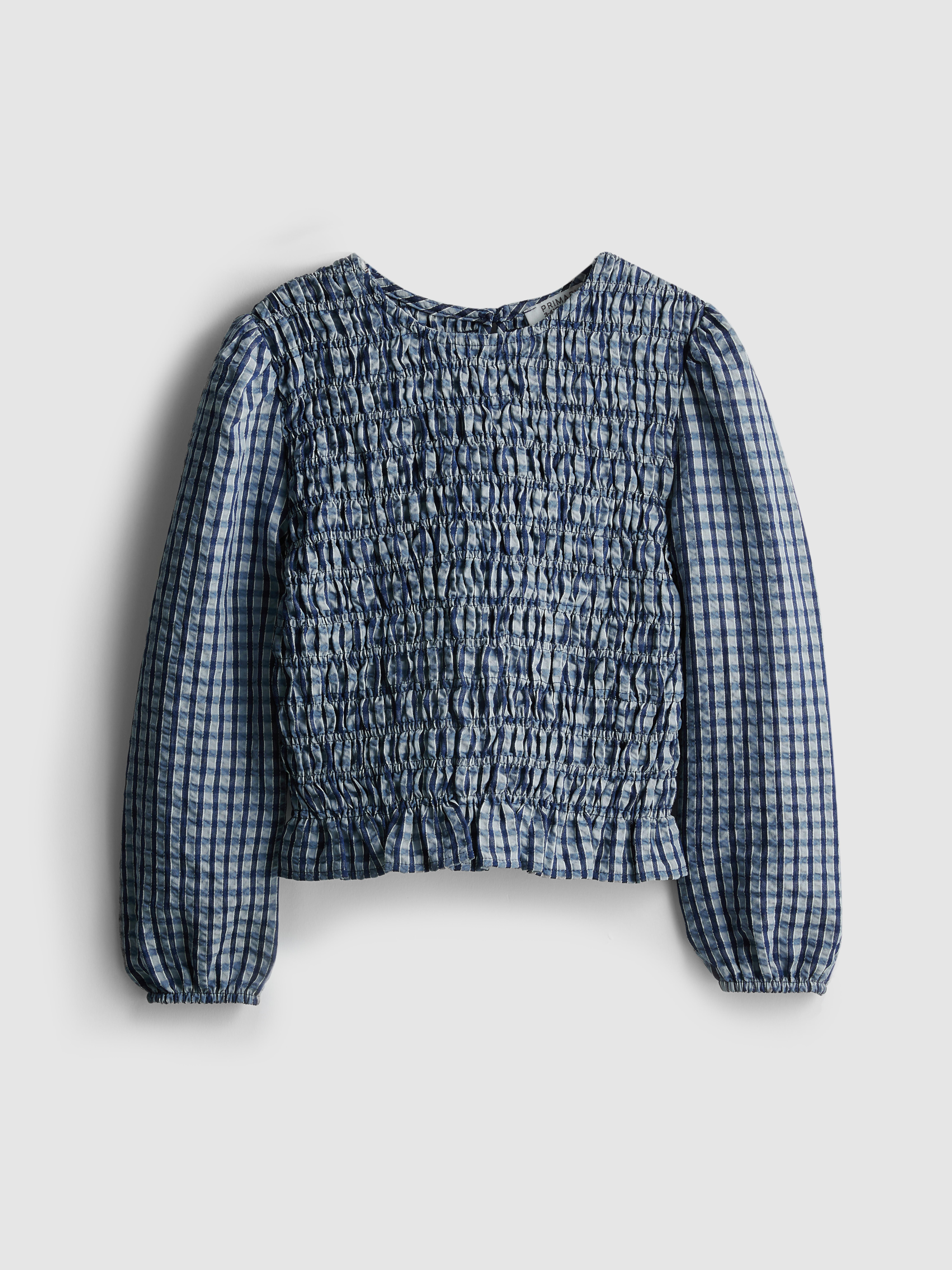 1,5–8 let | Řasená károvaná halenka