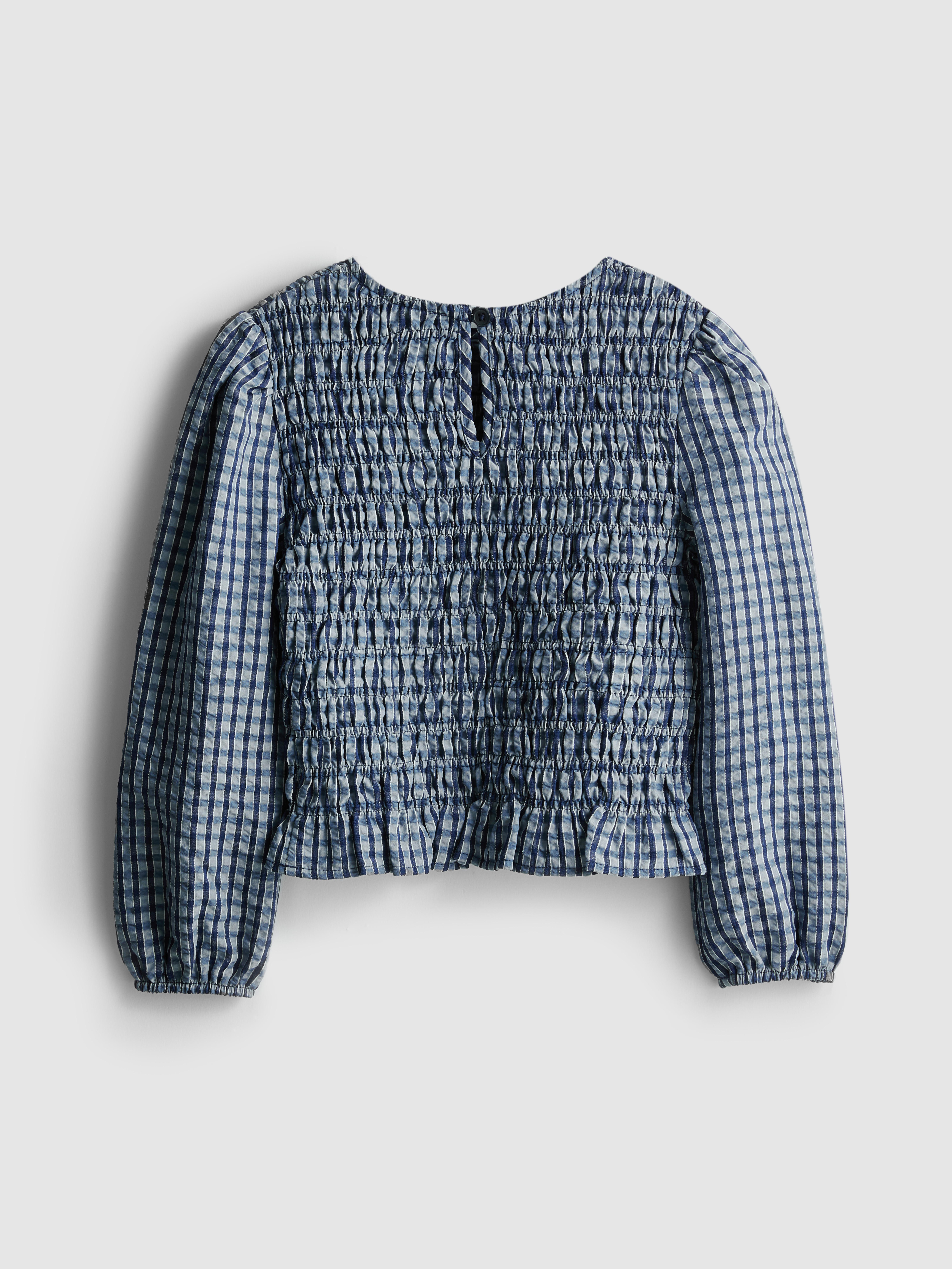 1.5-8yrs | Check Shirred Blouse