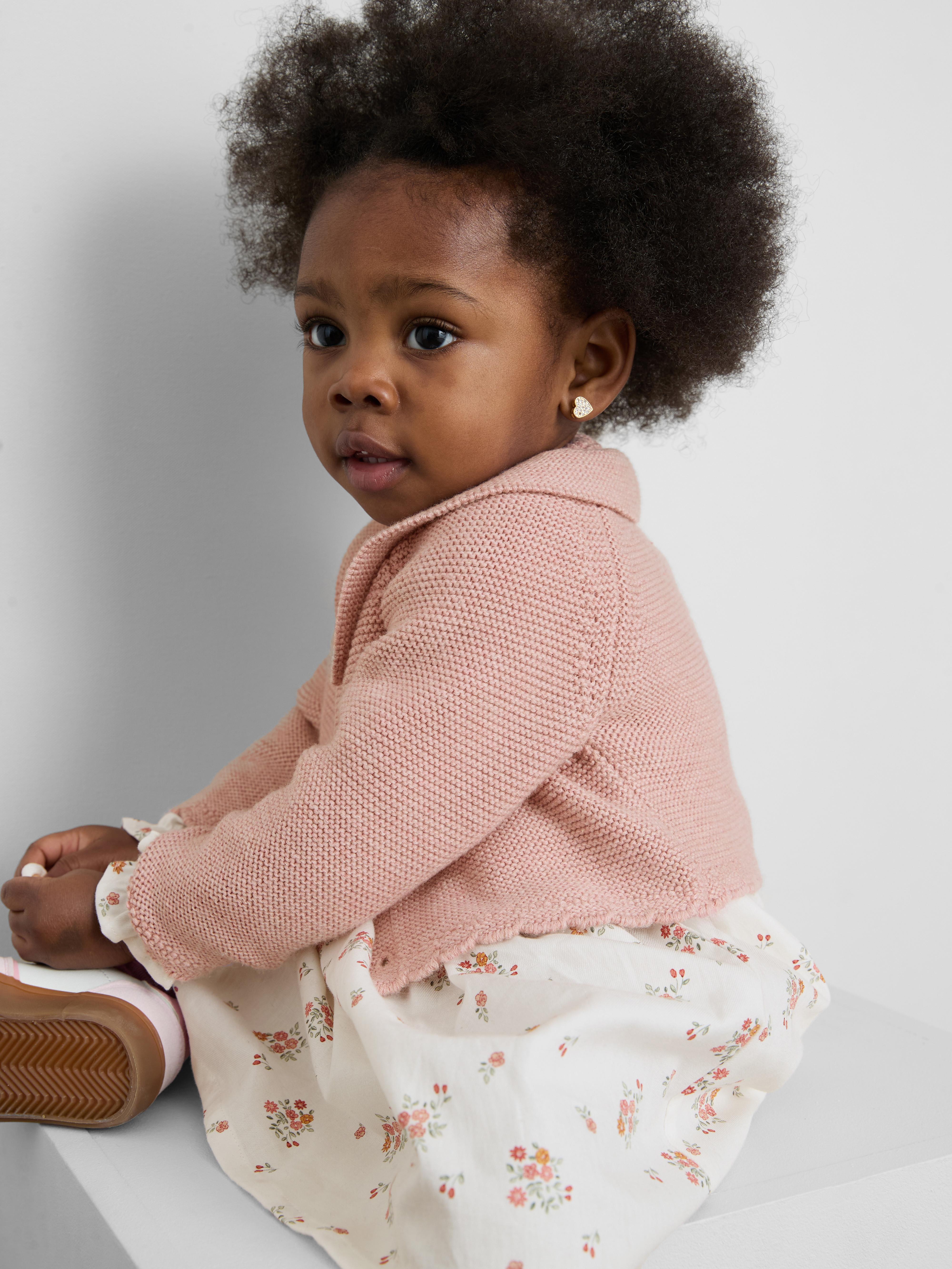 0-18 mesi | Set con abito floreale e cardigan