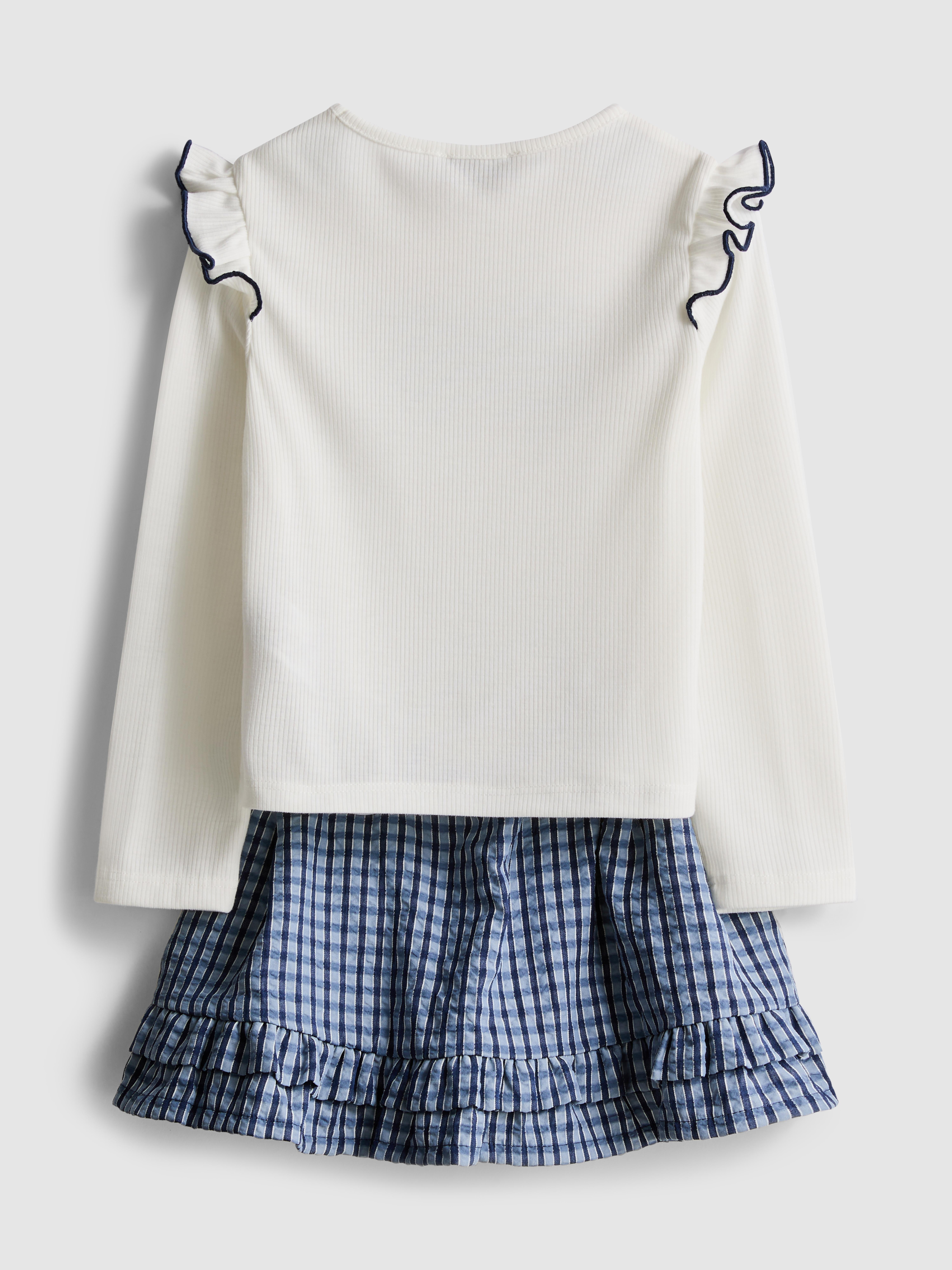 1,5–8 Jahre | Langarmshirt mit Schleife und Rock im Set