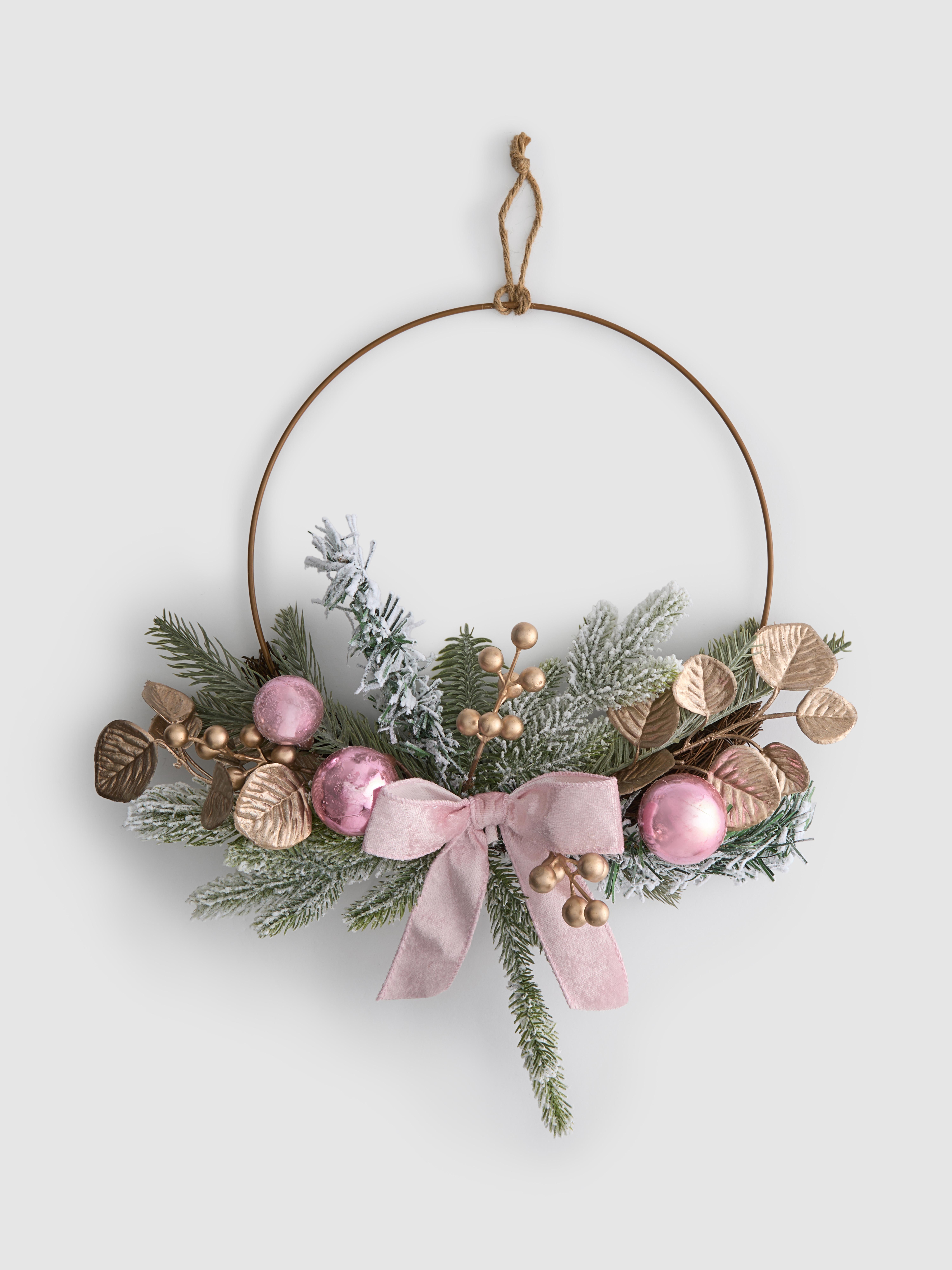 Bow And Bauble Half Wreath