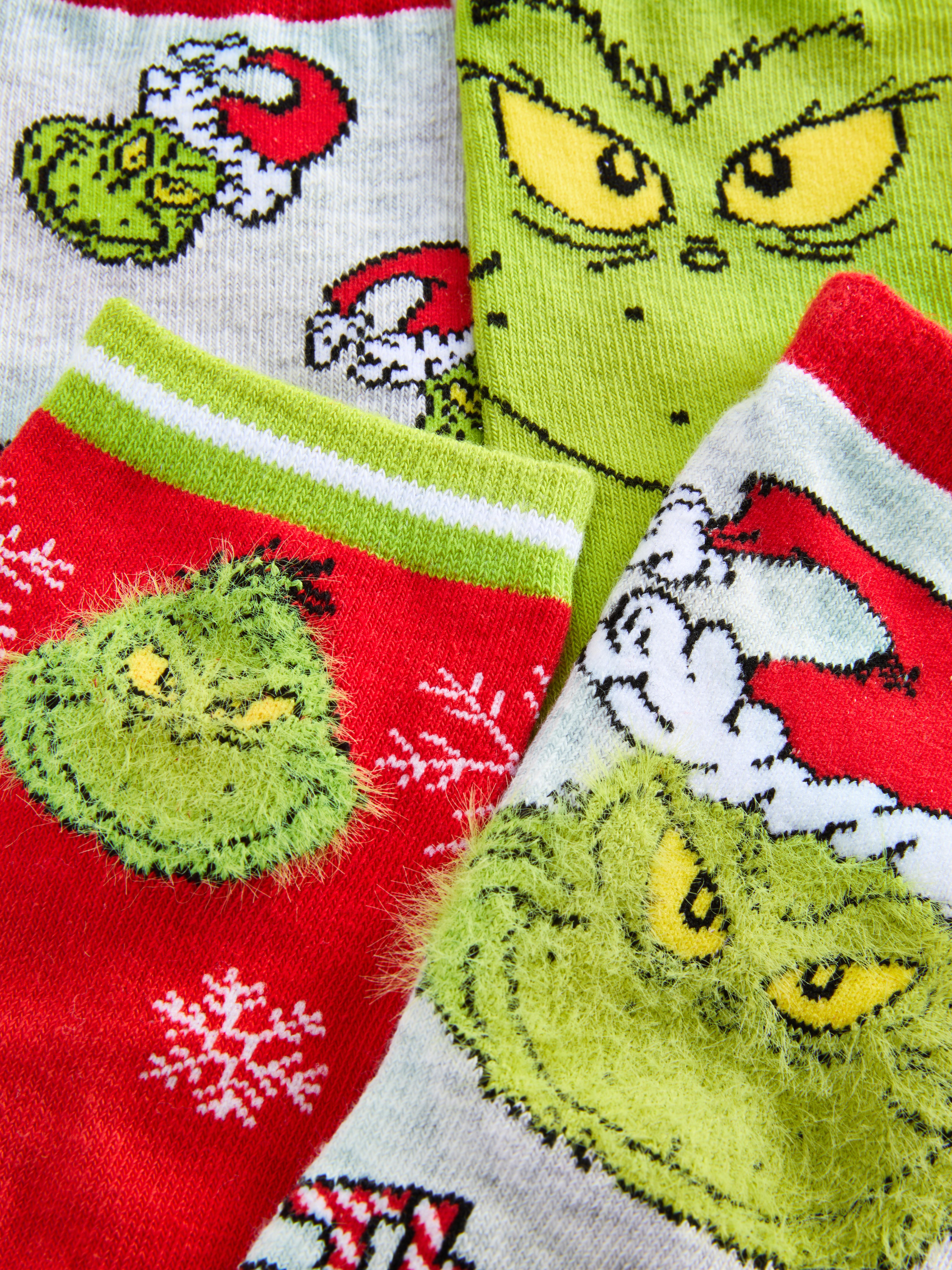4pk The Grinch Ankle Socks