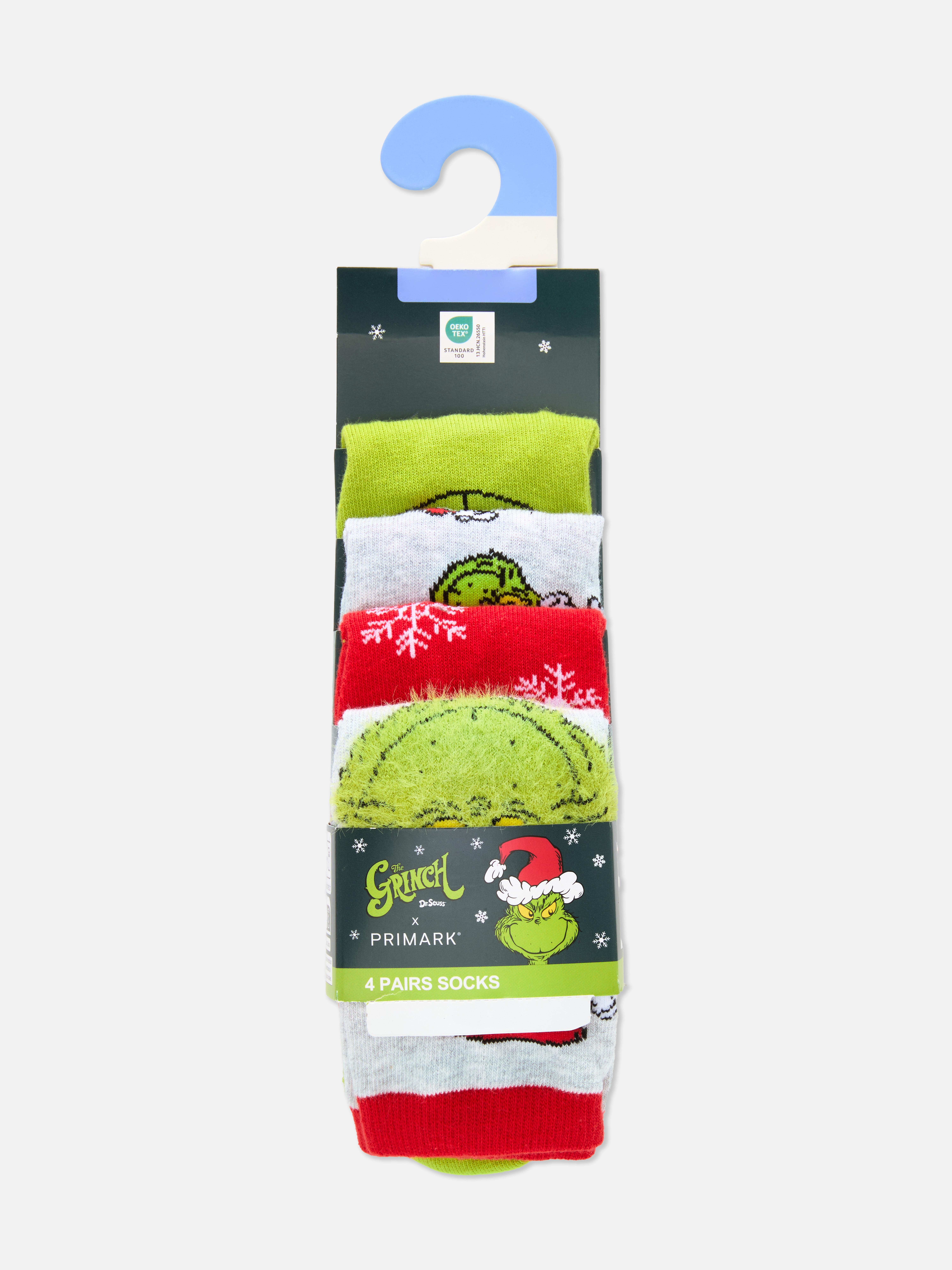 4pk The Grinch Ankle Socks