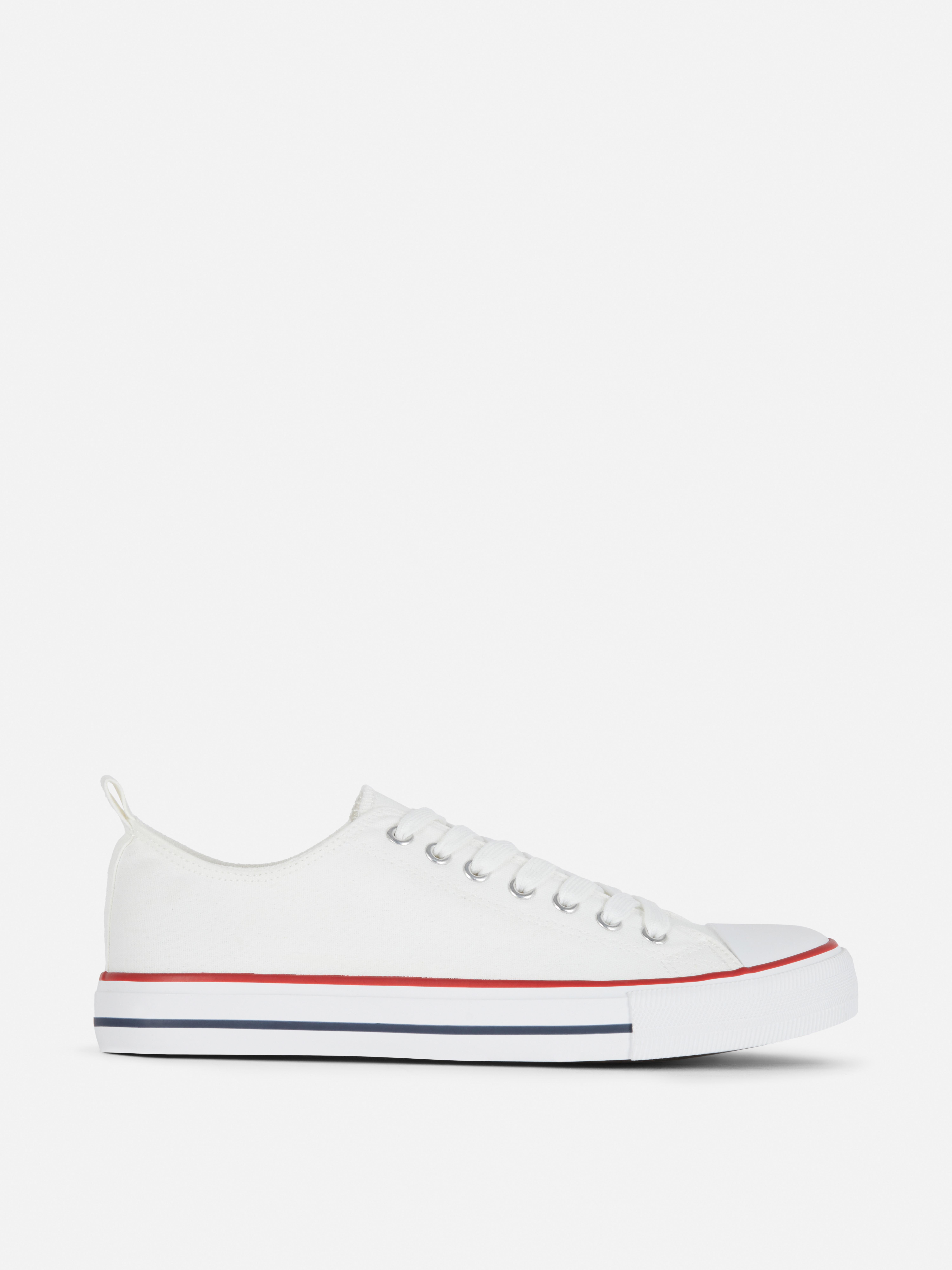 Low-Top-Sneaker aus Canvas Weiß