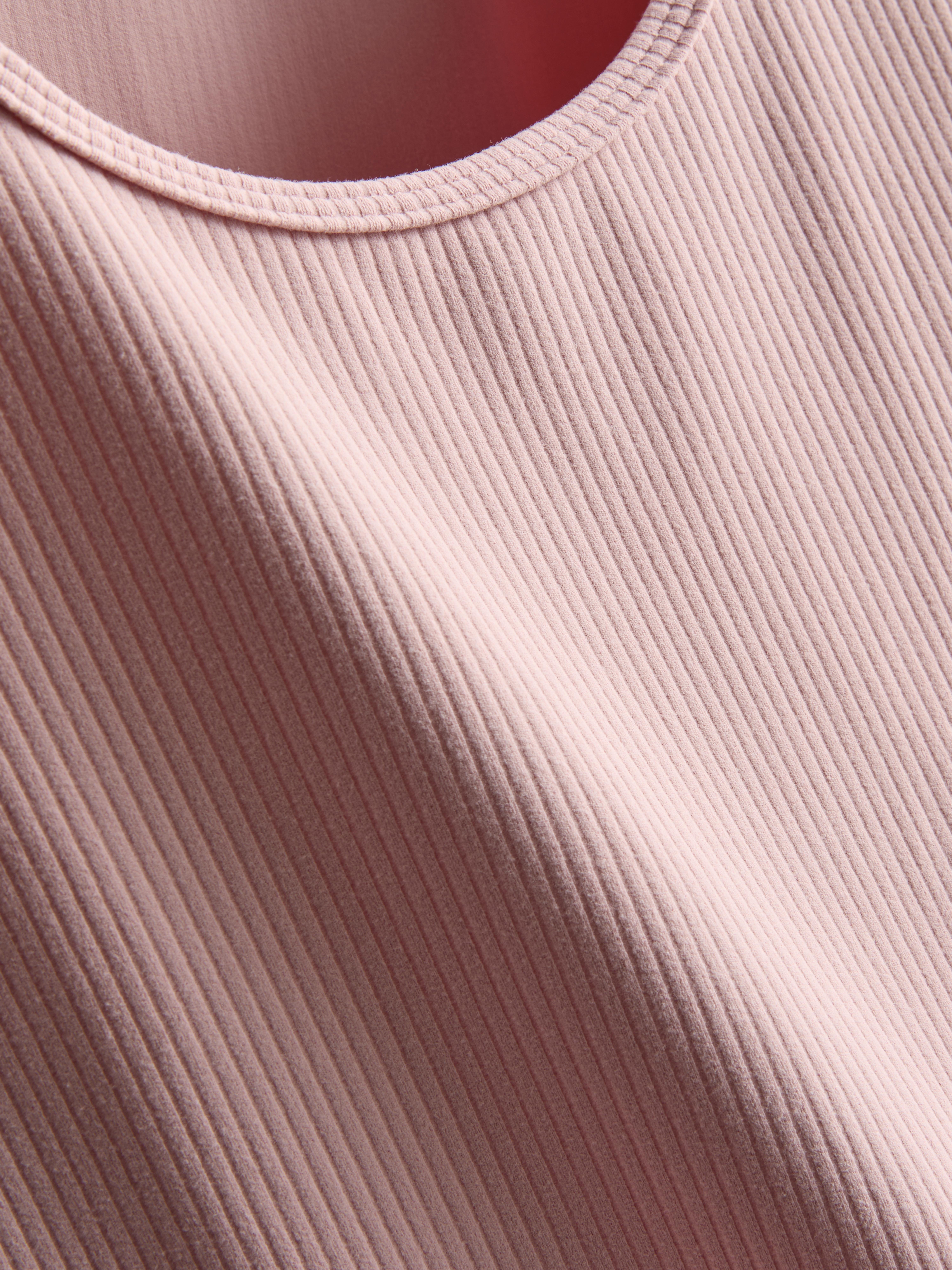 Ribbed Scoop Neck Tee