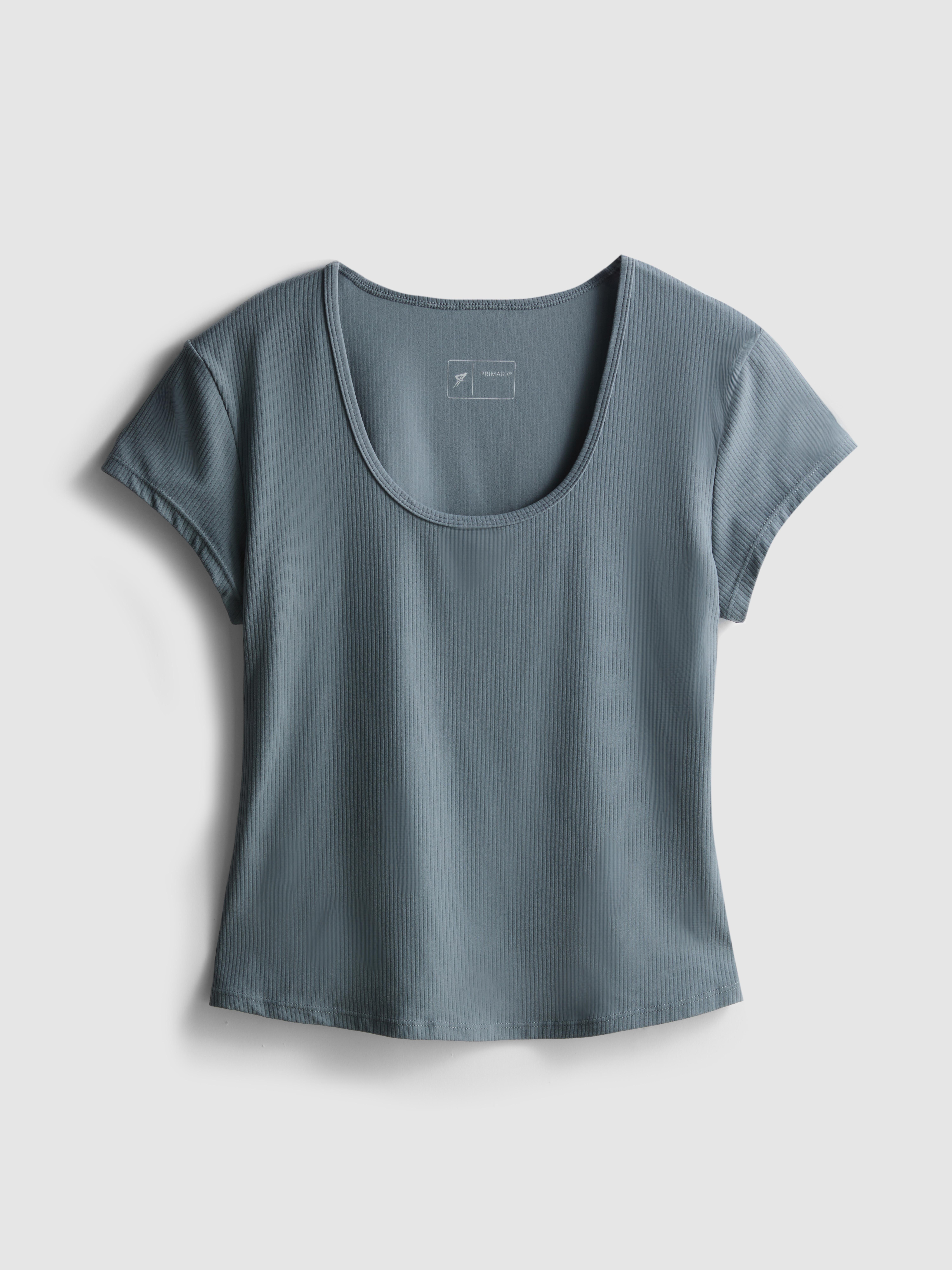 Ribbed Scoop Neck Tee