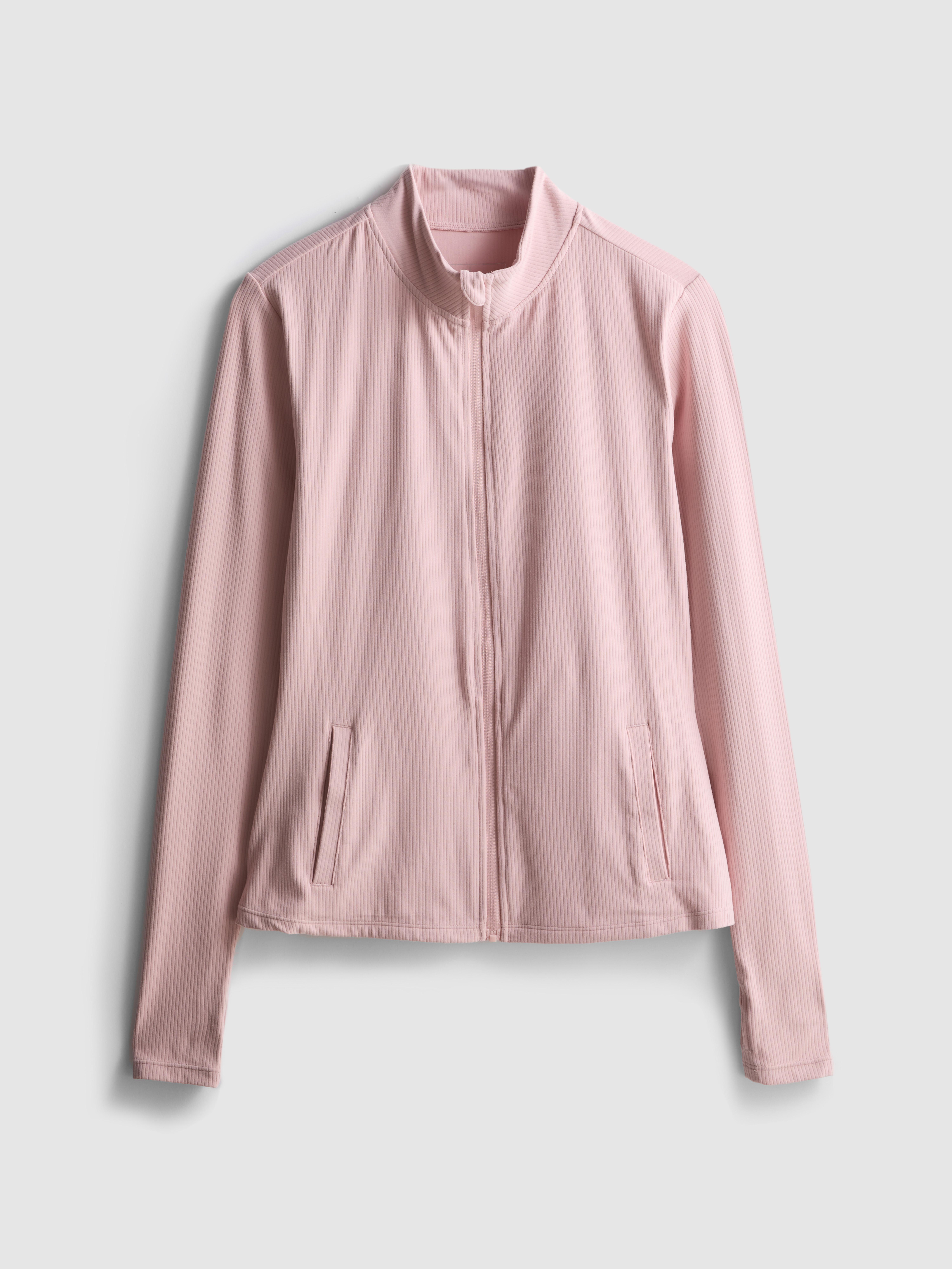 Ribbed Zip Through Performance Jacket