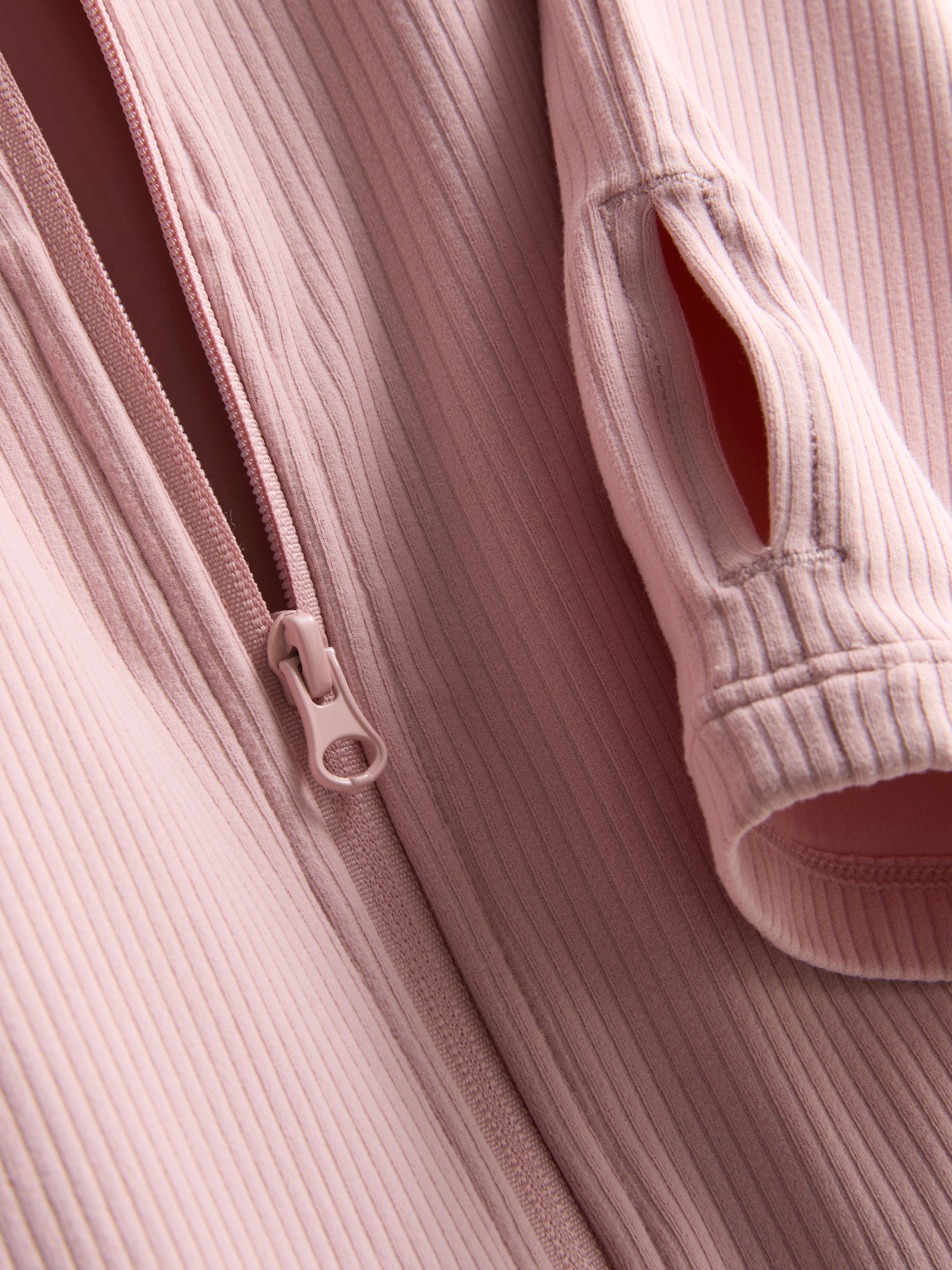 Ribbed Zip Through Performance Jacket