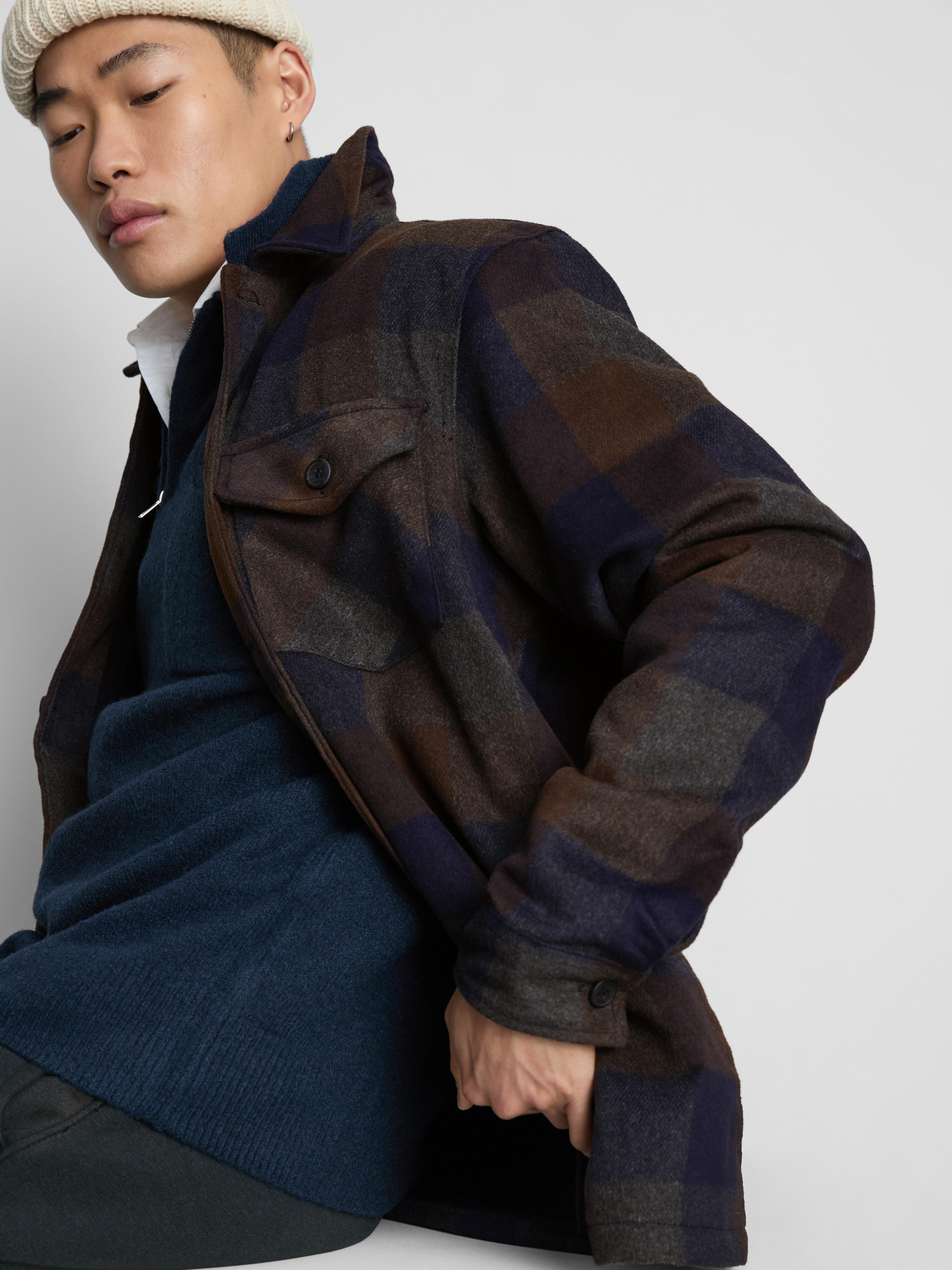 Camisa-chaqueta a cuadros