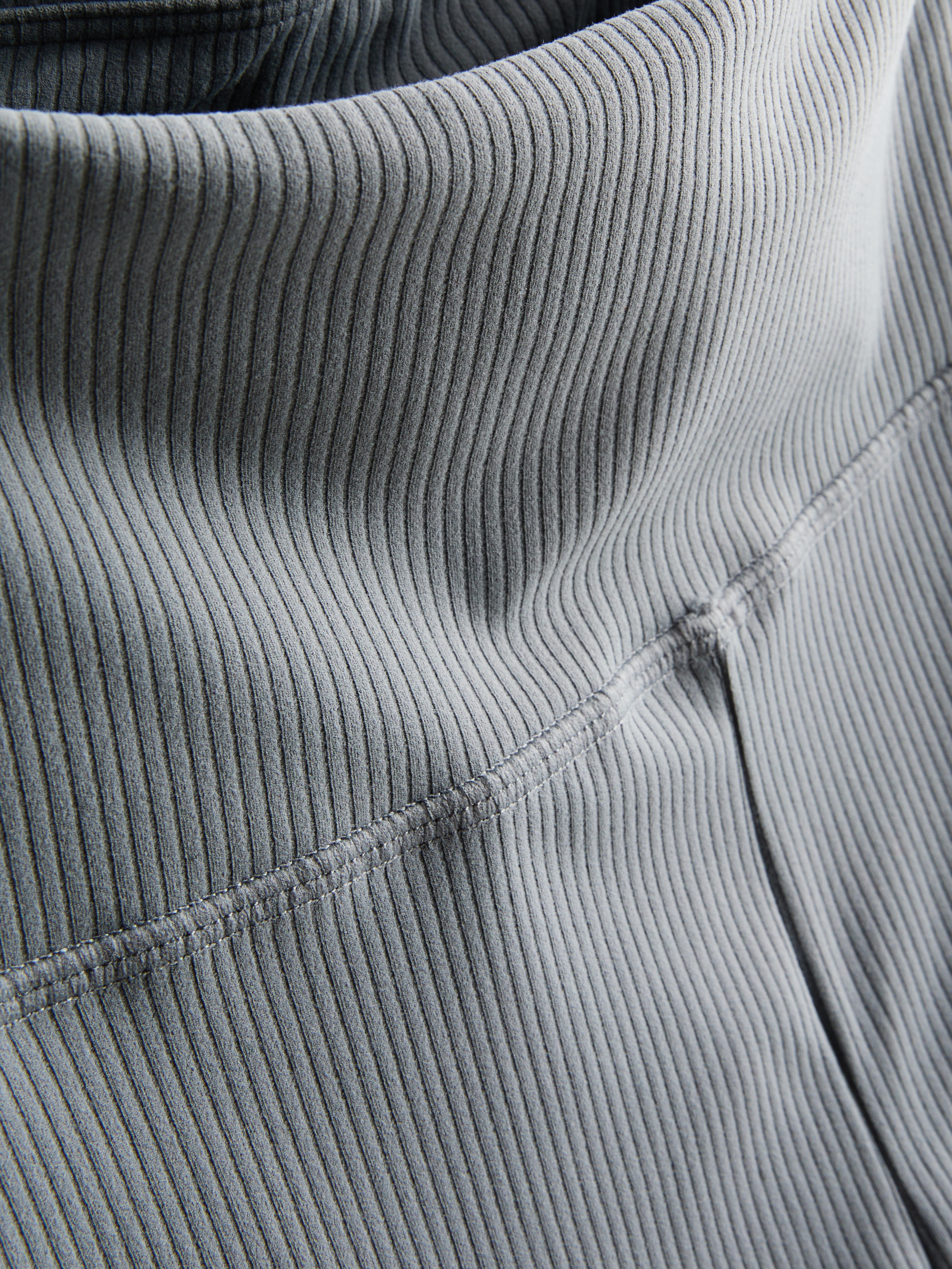 Ribbed Flare Trousers