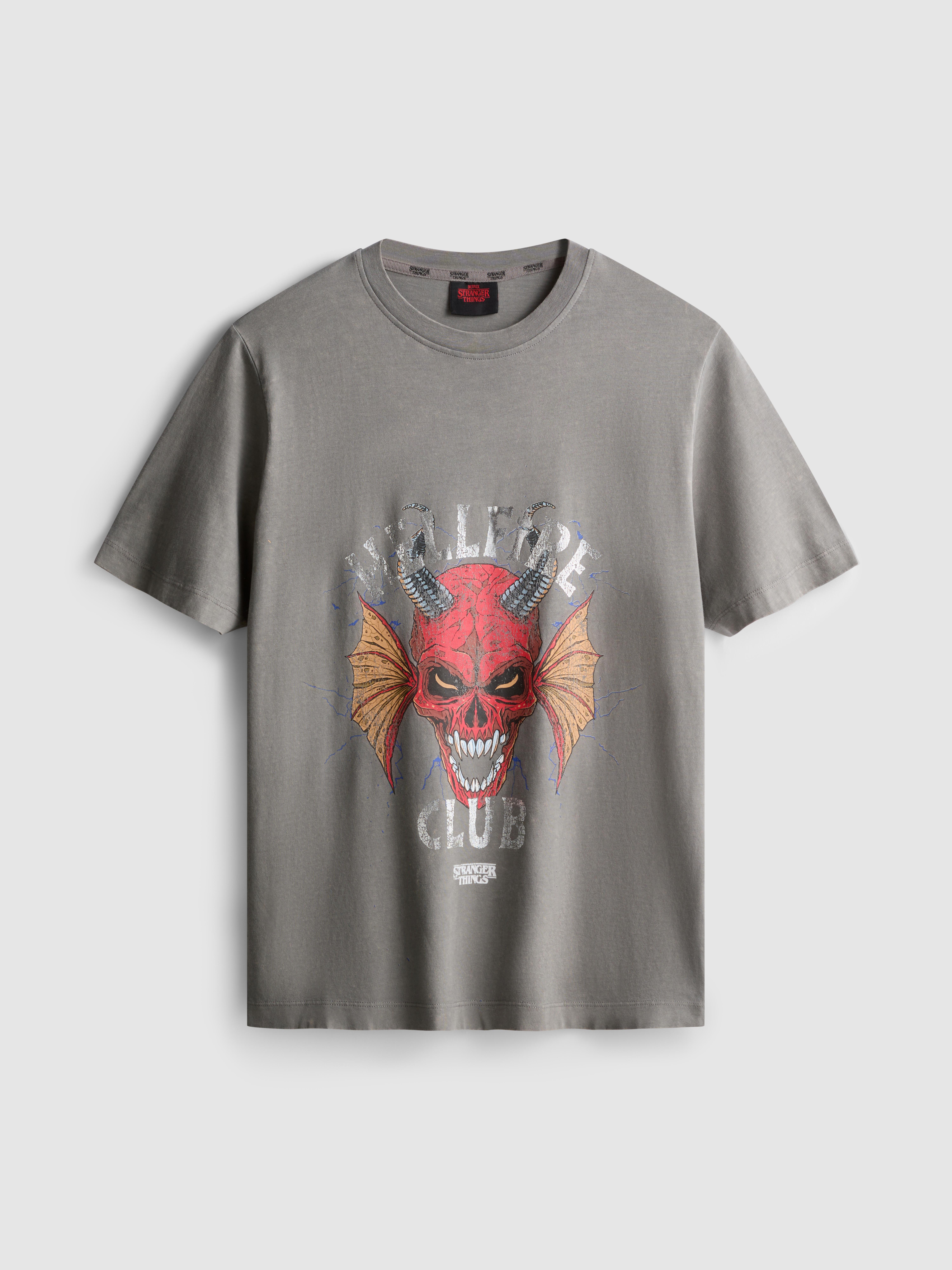 T-shirt à manches courtes et logo Stranger Things Hellfire Club