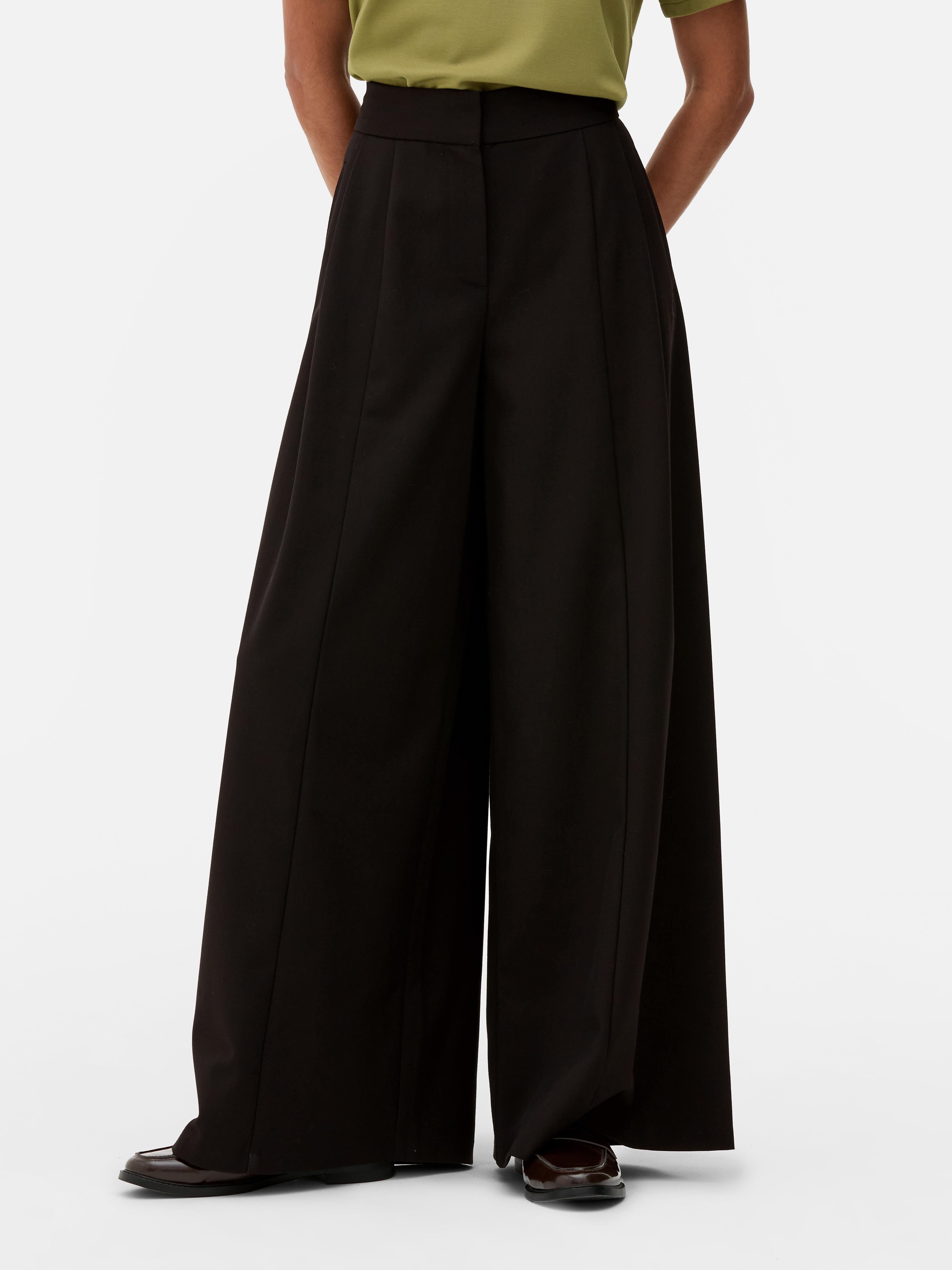The Edit Twill Wide Leg Pants