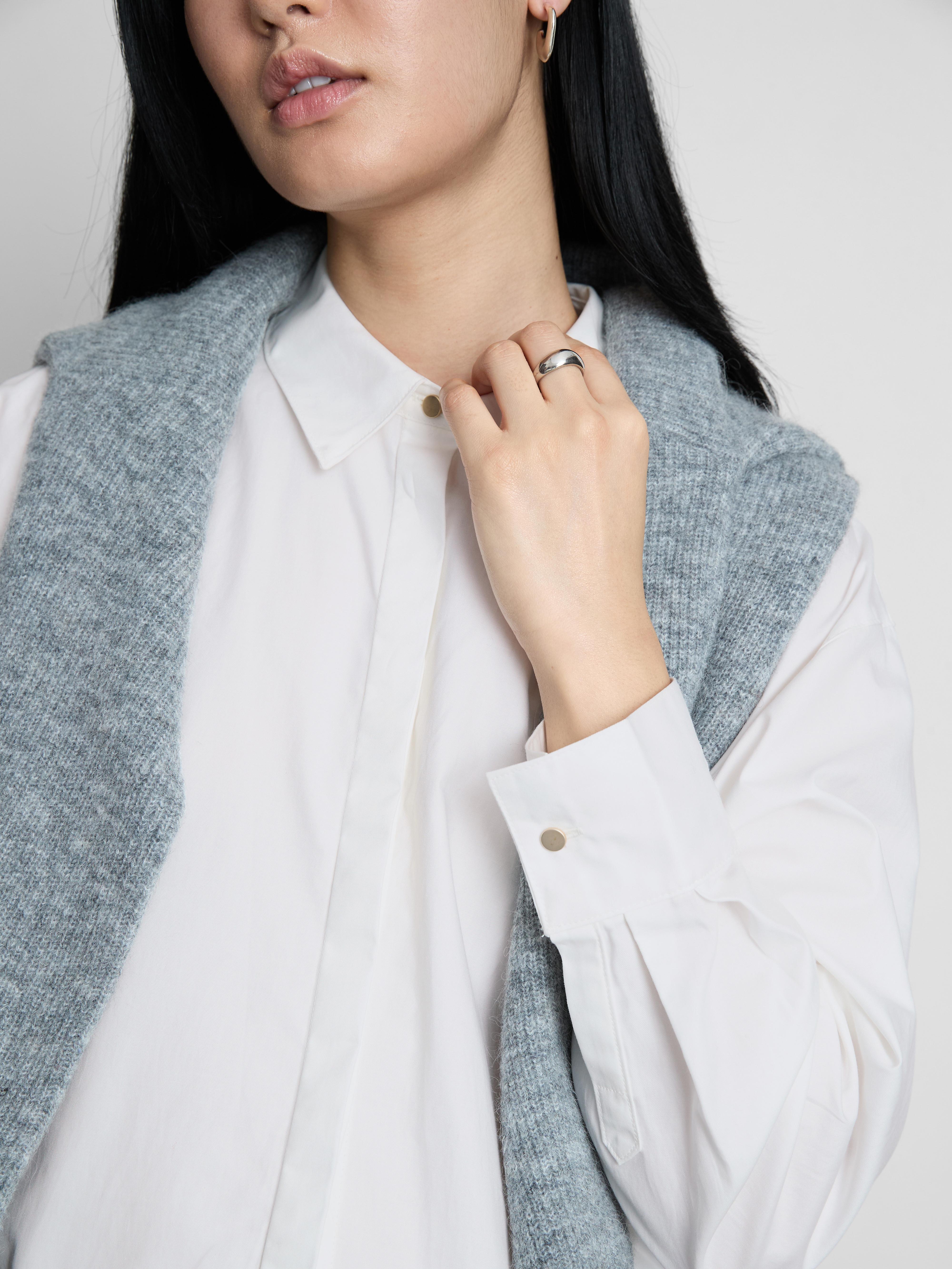 Women's White The Edit Cotton Poplin Shirt