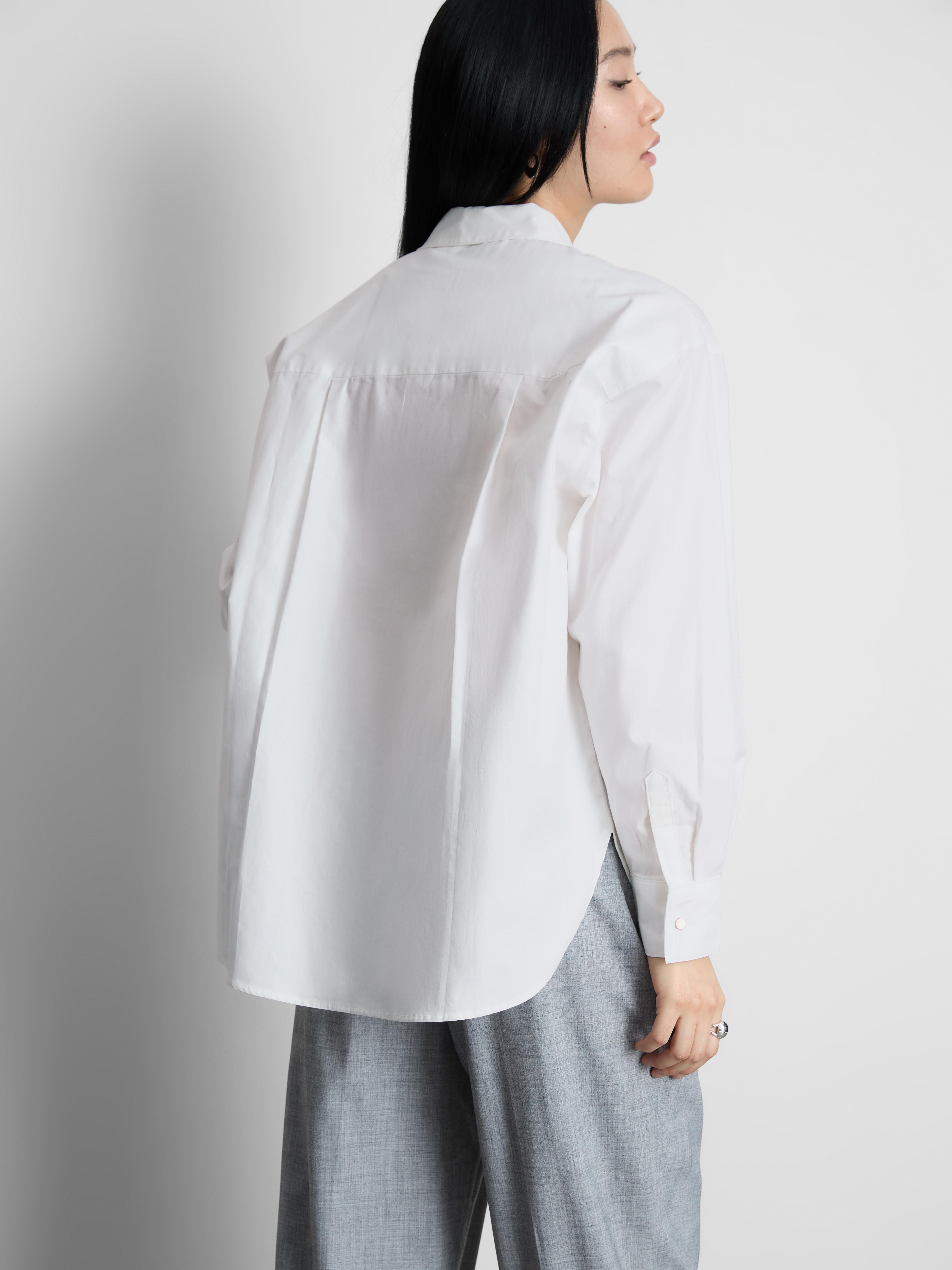Women's White The Edit Cotton Poplin Shirt
