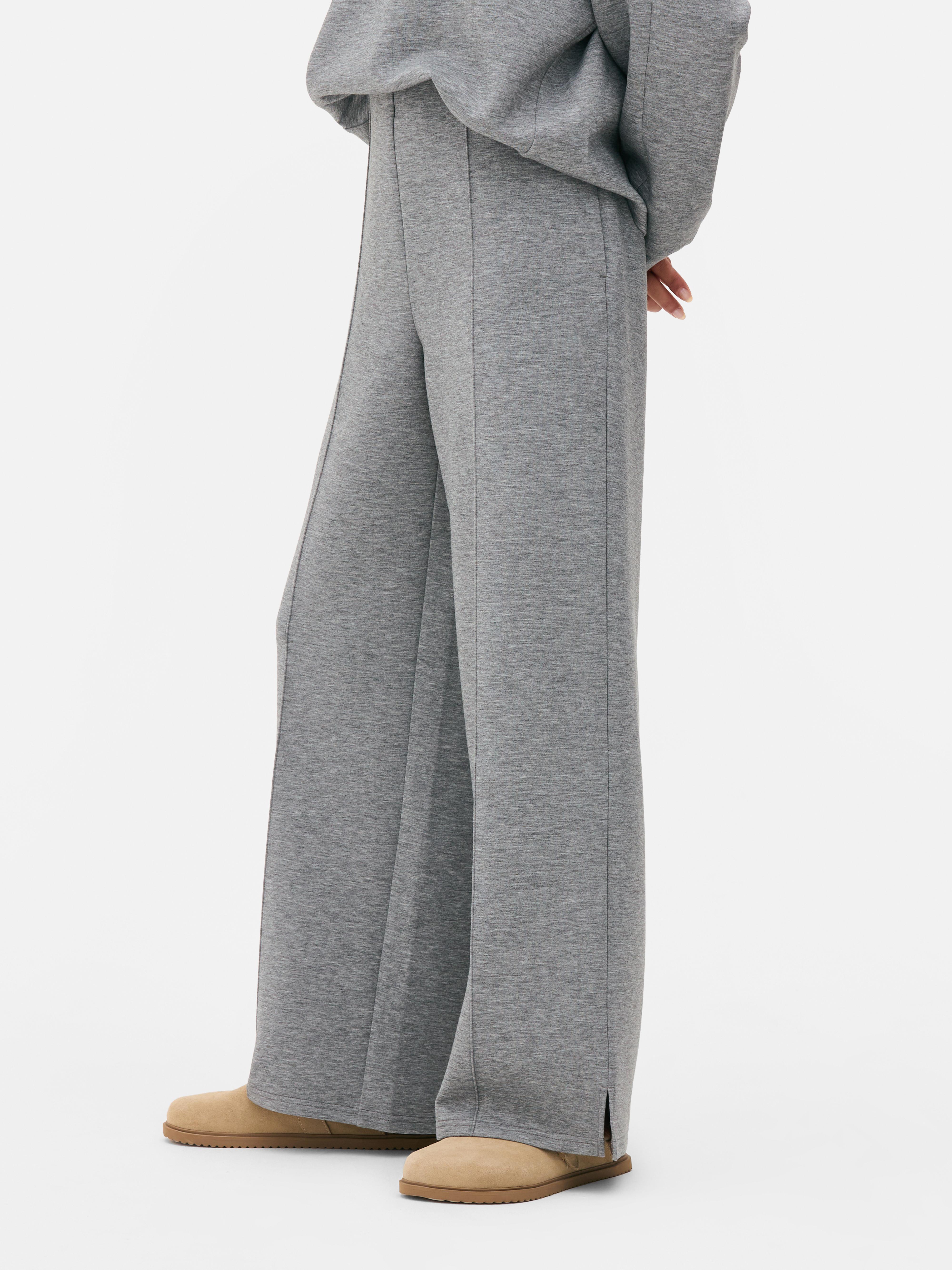 The Edit Wide Leg Scuba Trousers