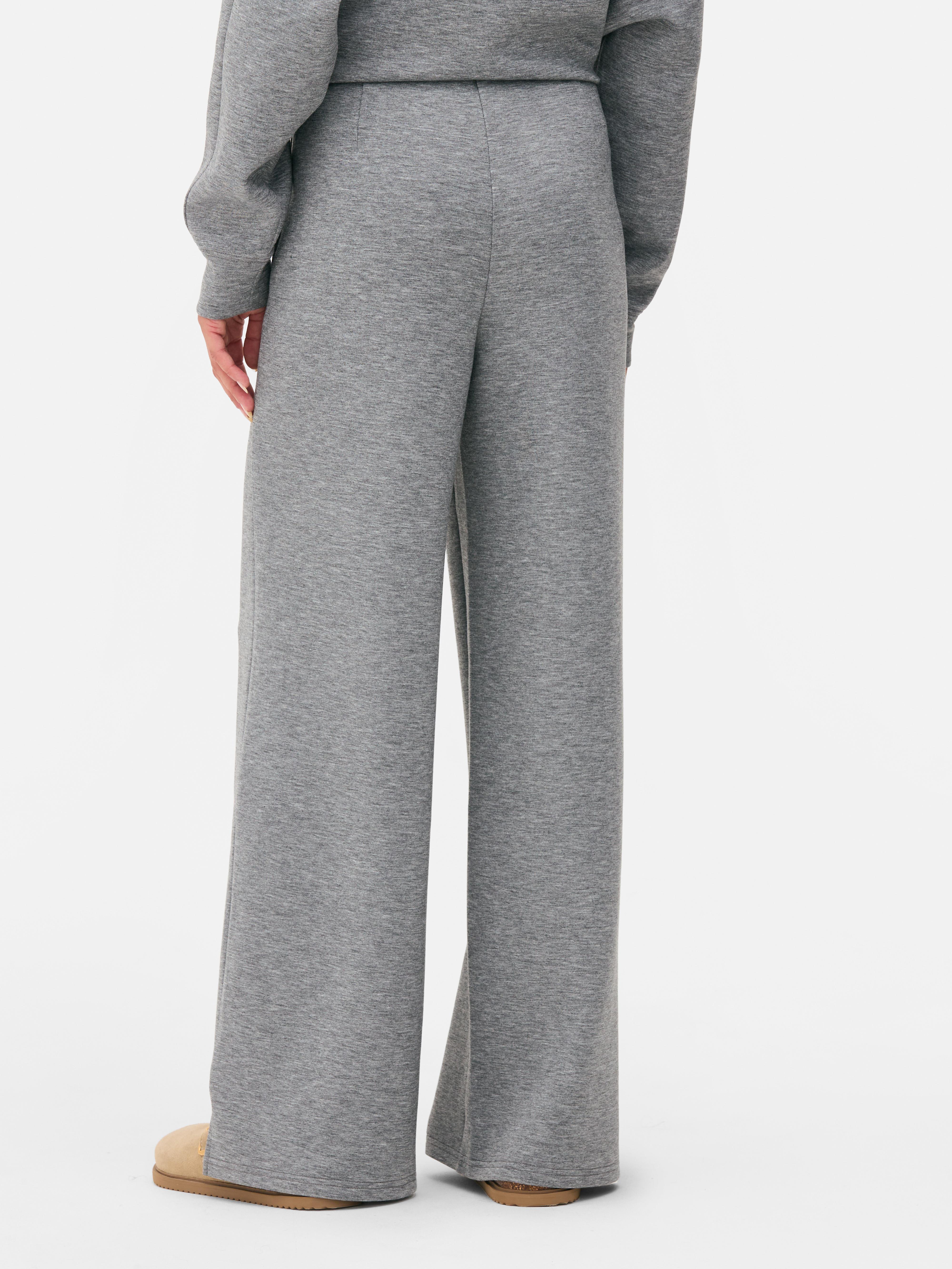 The Edit Wide Leg Scuba Trousers