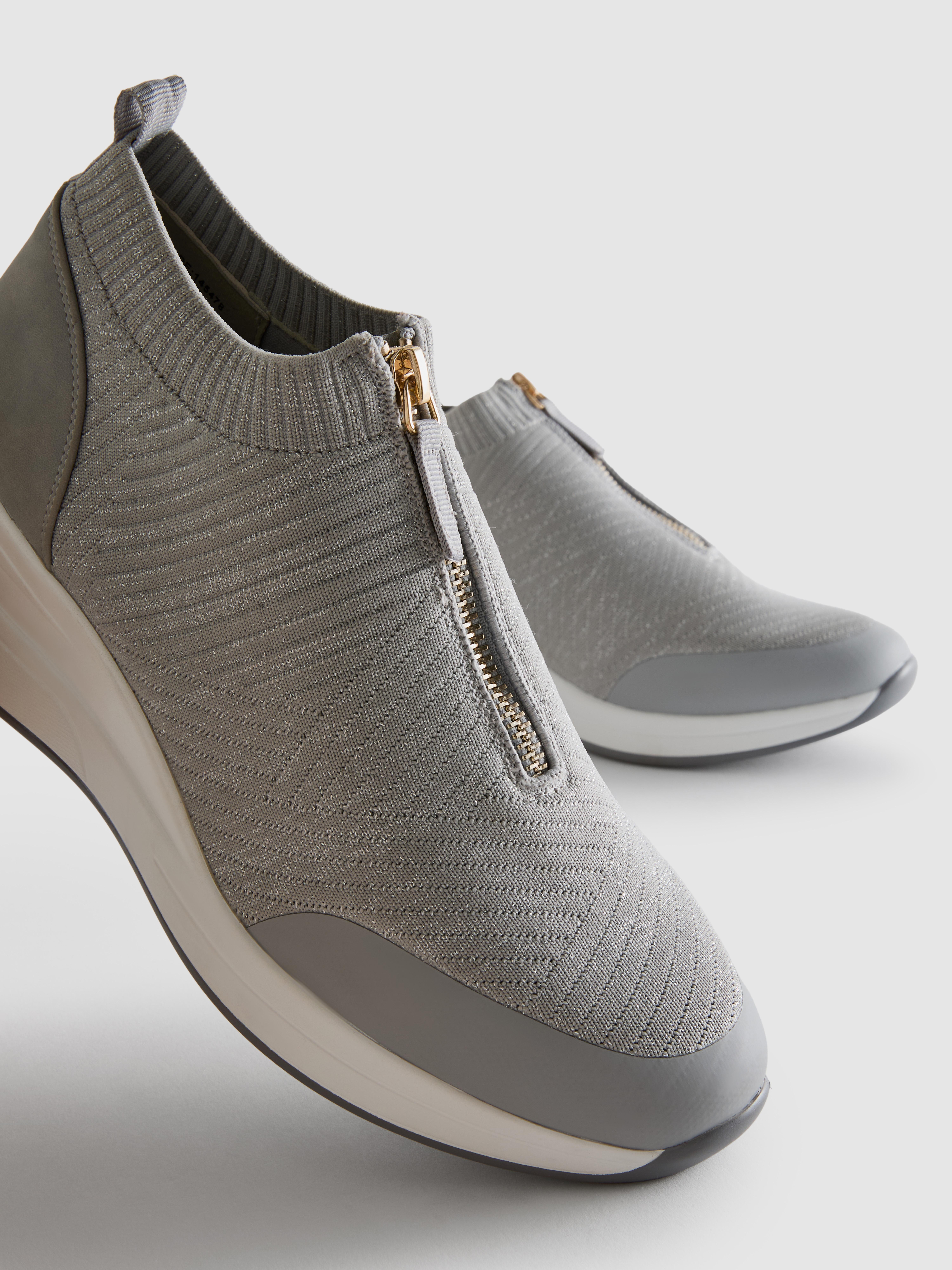 Knitted Wedge Trainers