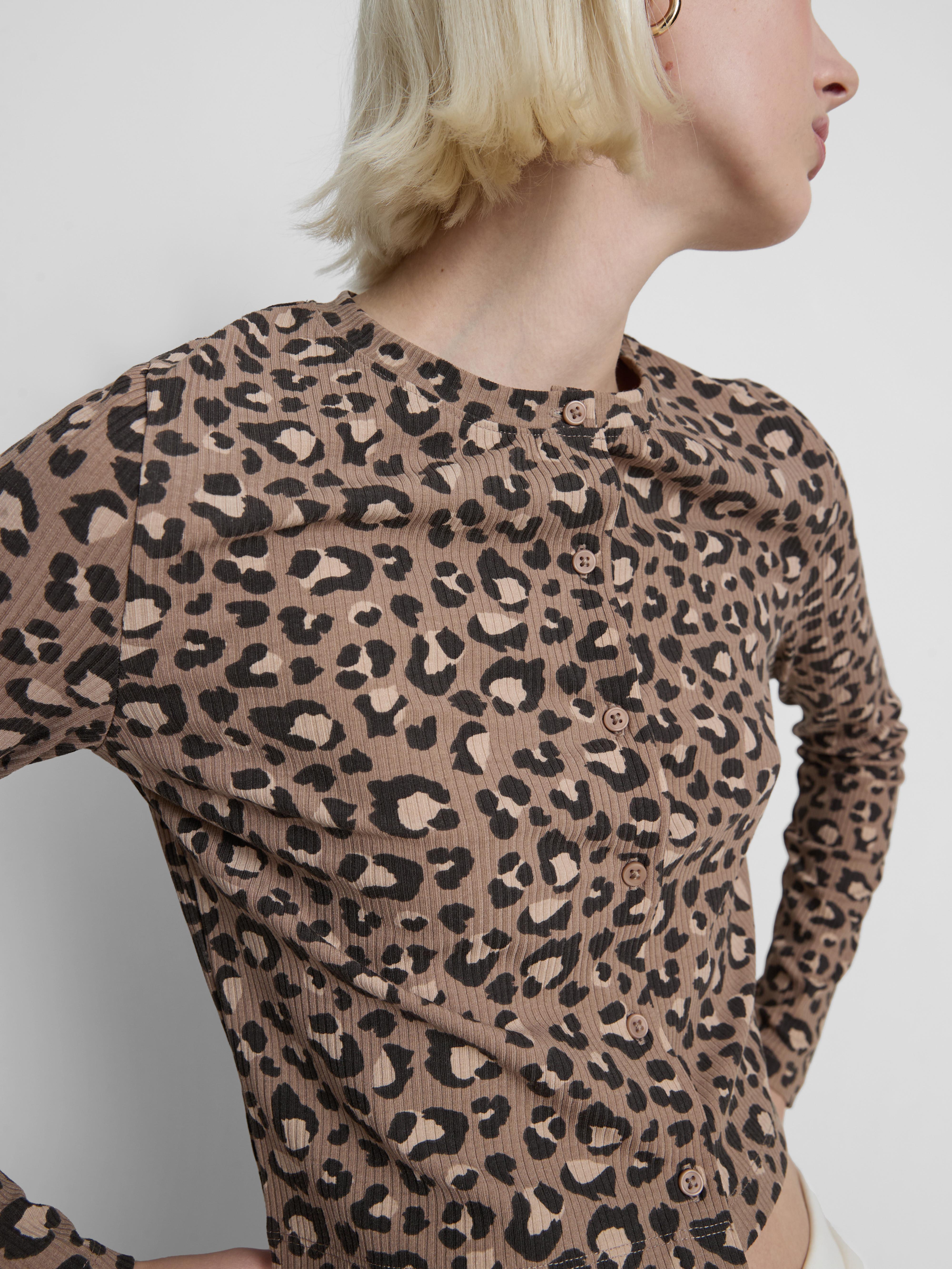 Cardigan mit Leopardenmuster