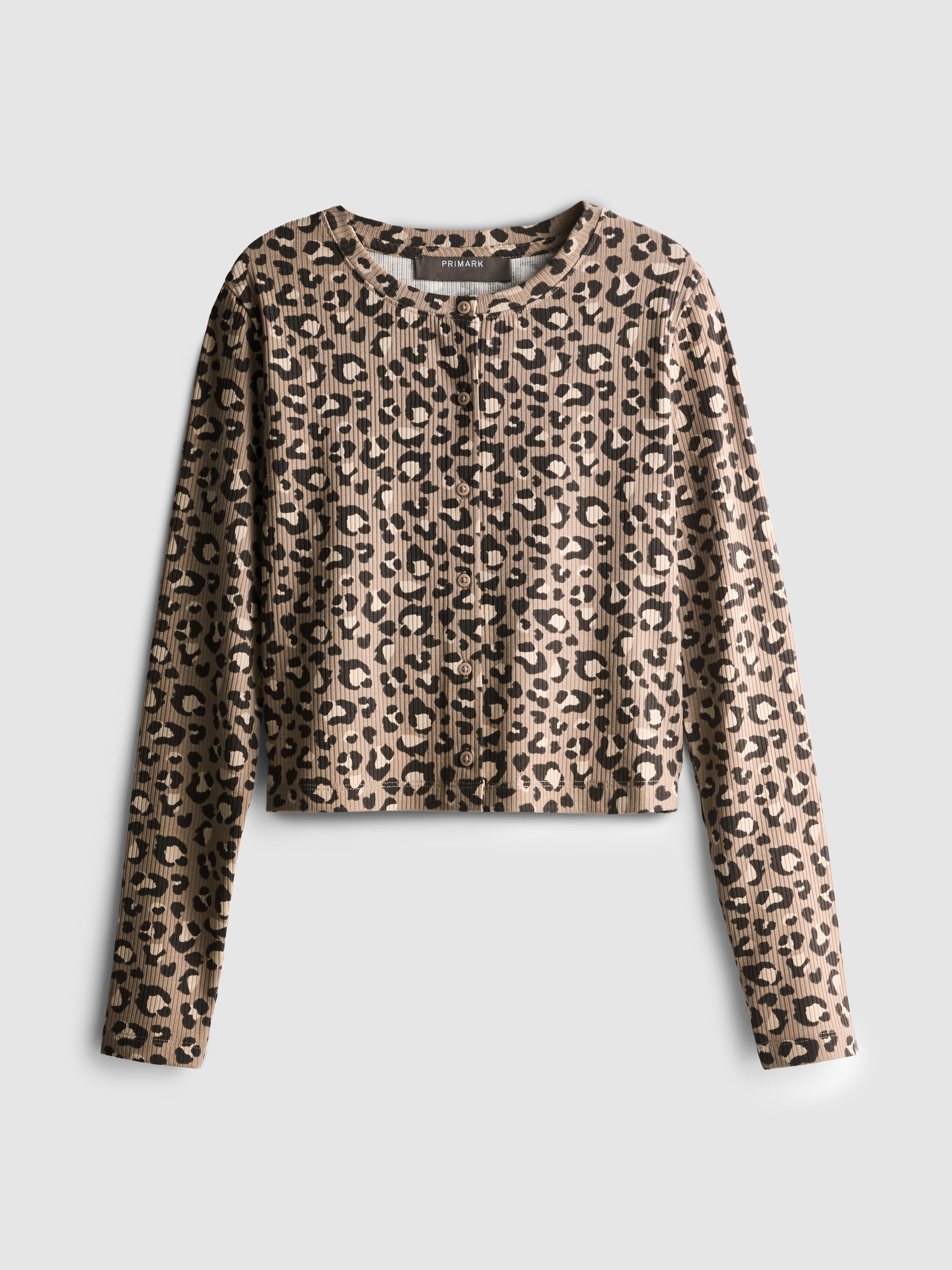 Cardigan mit Leopardenmuster