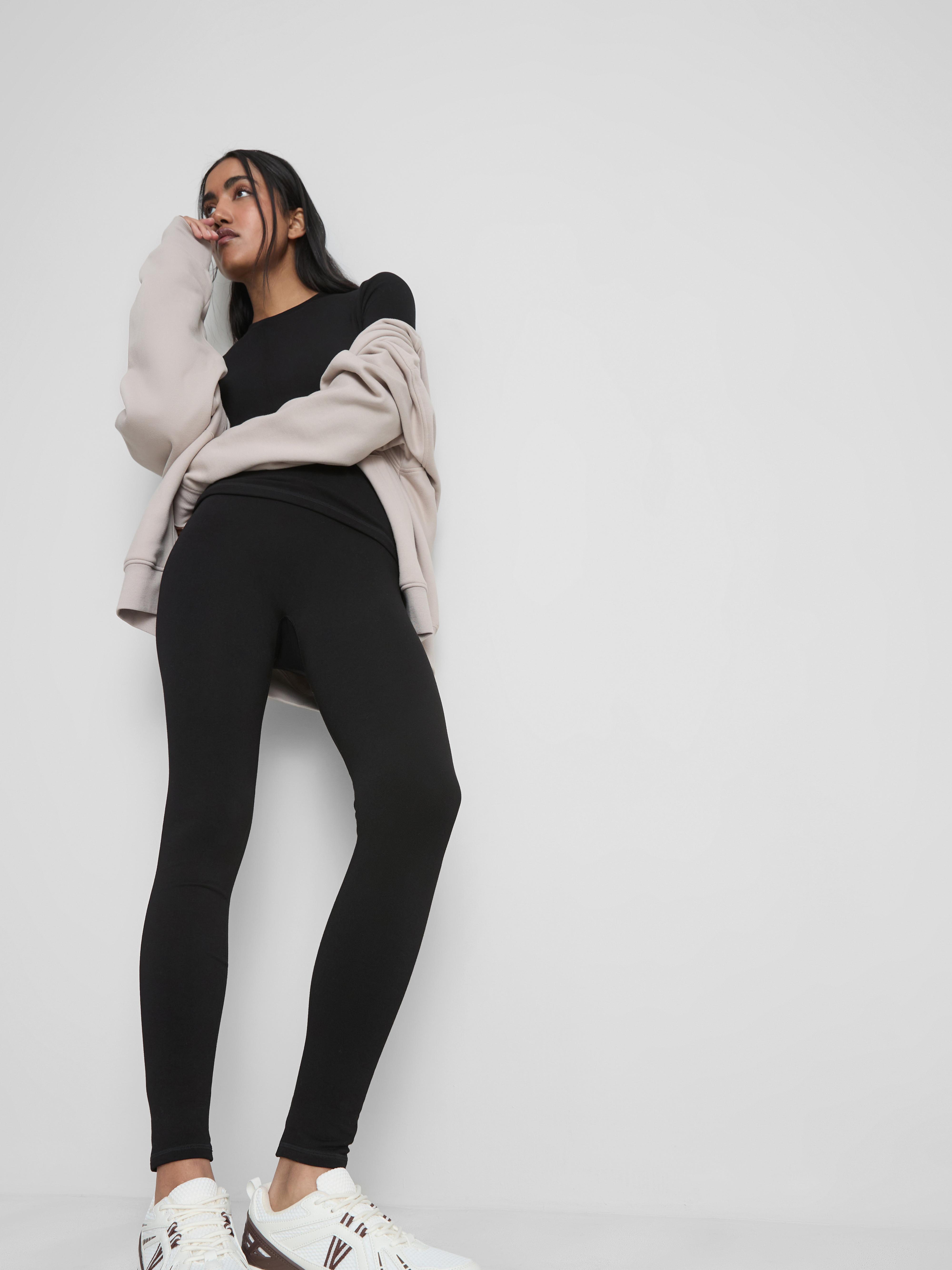 Women's Black High Waisted Seamless Active Leggings