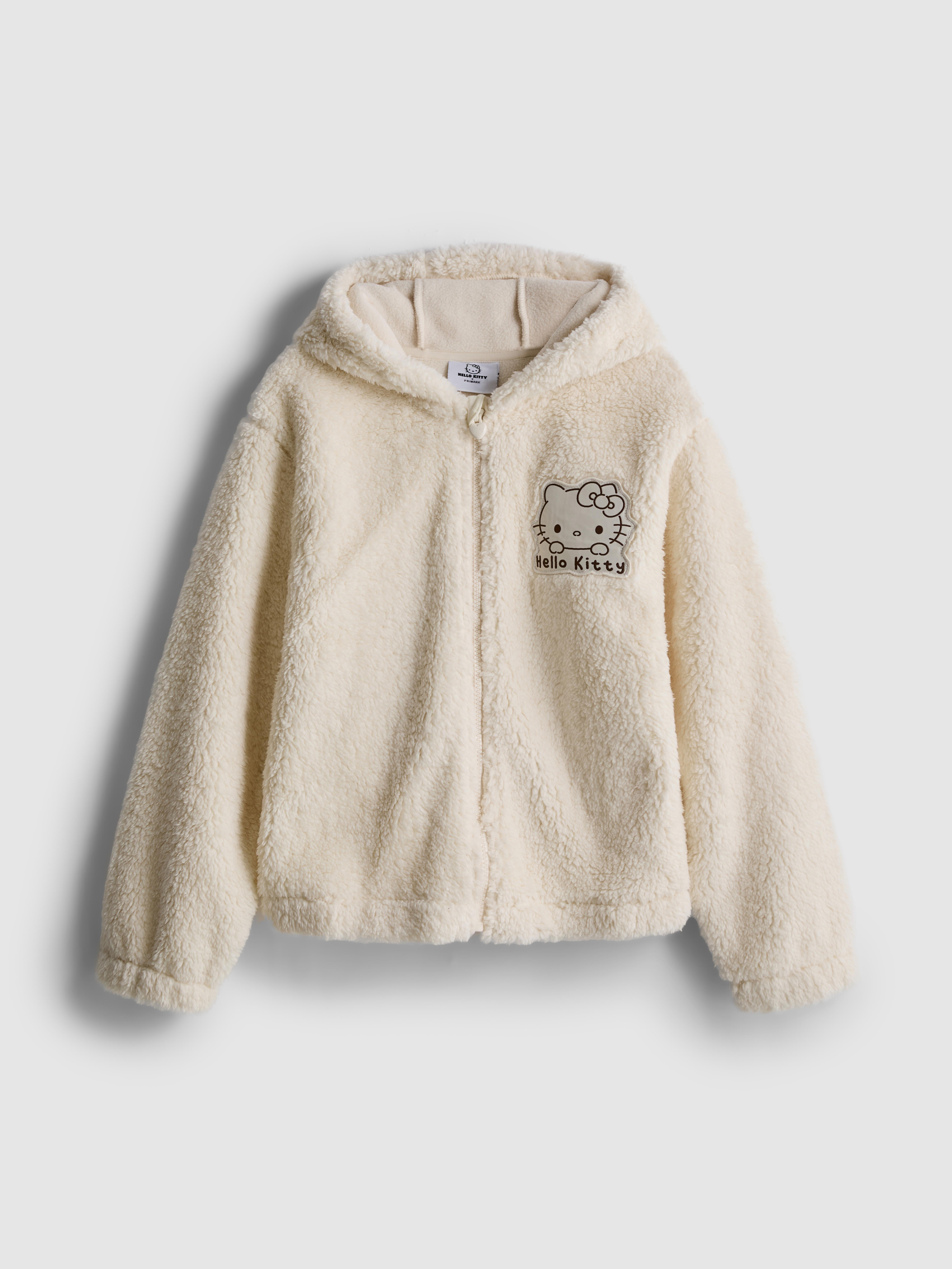 7–15 let | Flísová mikina Hello Kitty s kapucí a zipem