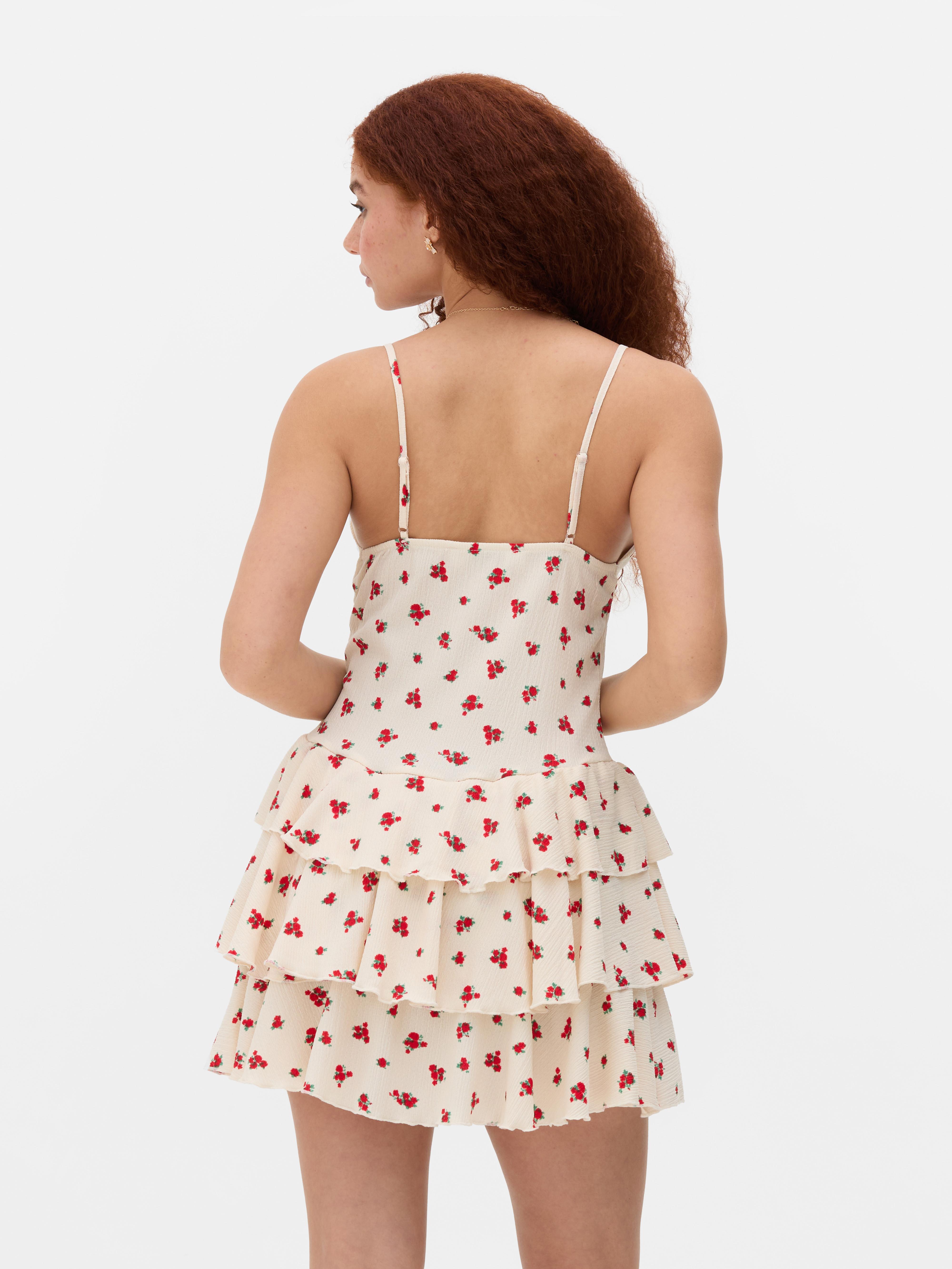 Floral Tiered Mini Dress