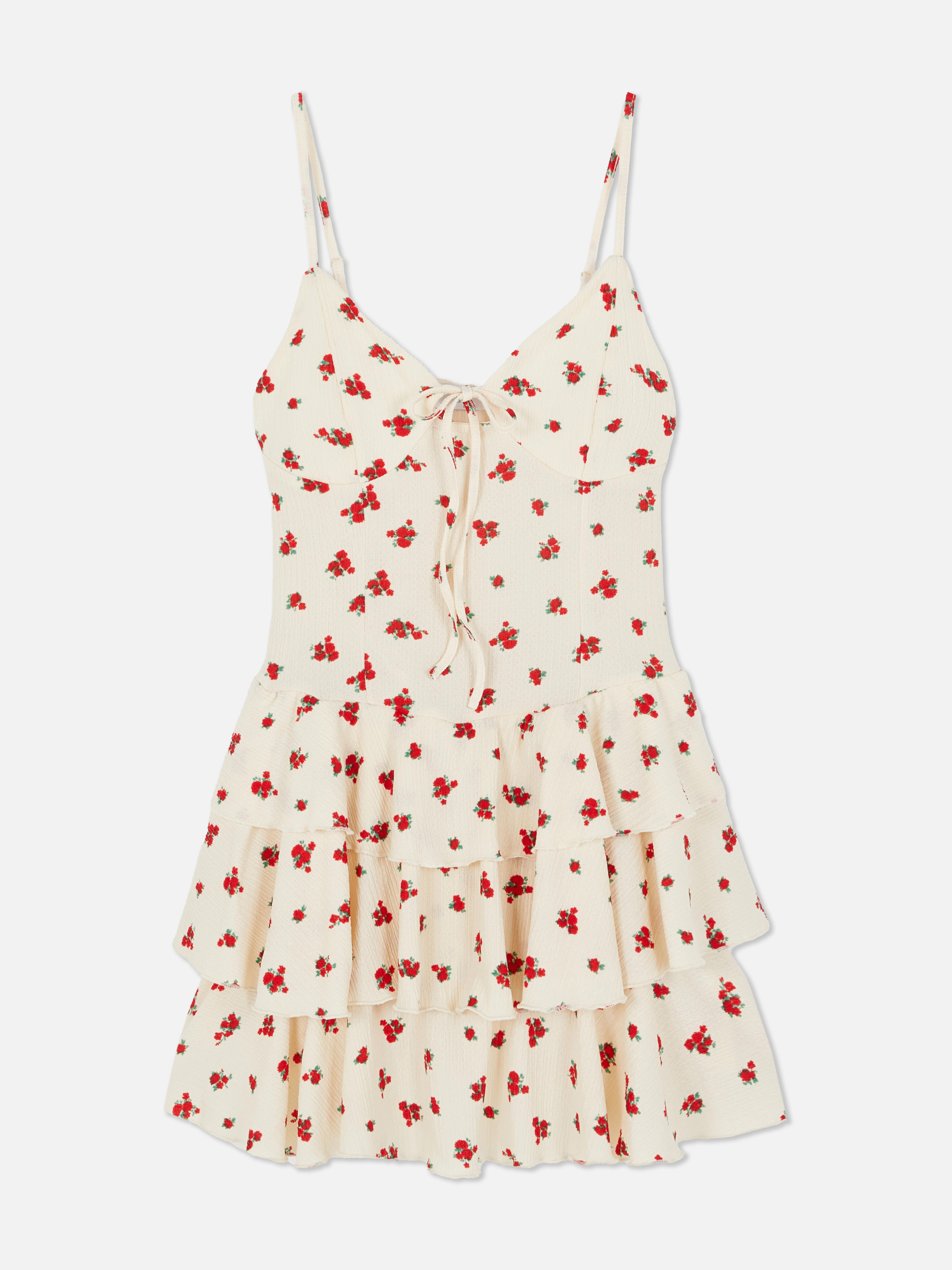 Floral Tiered Mini Dress