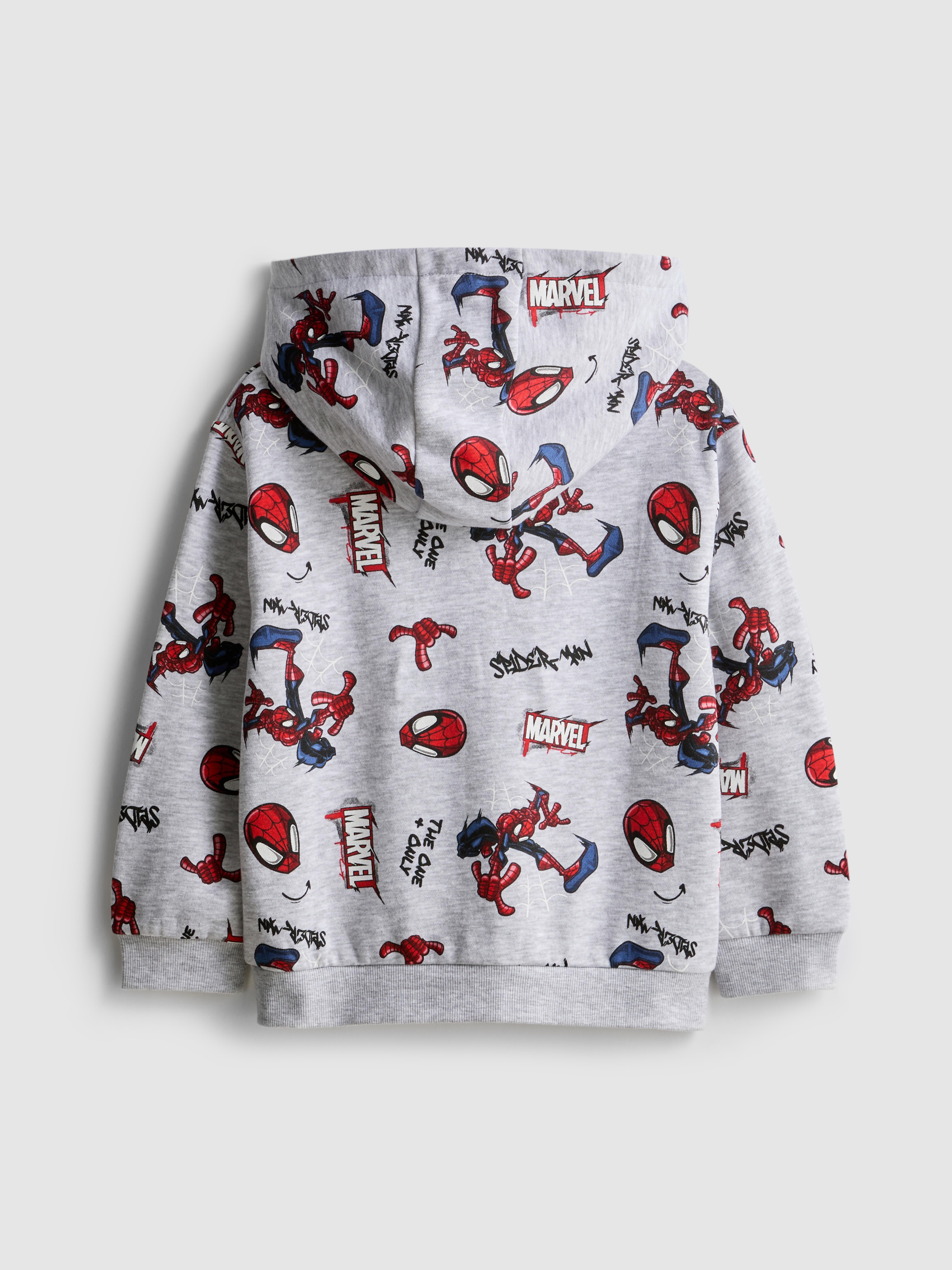 Boys Gray Heather 1.5-8yrs | MARVEL Spider-Man Zip-Up Hoodie