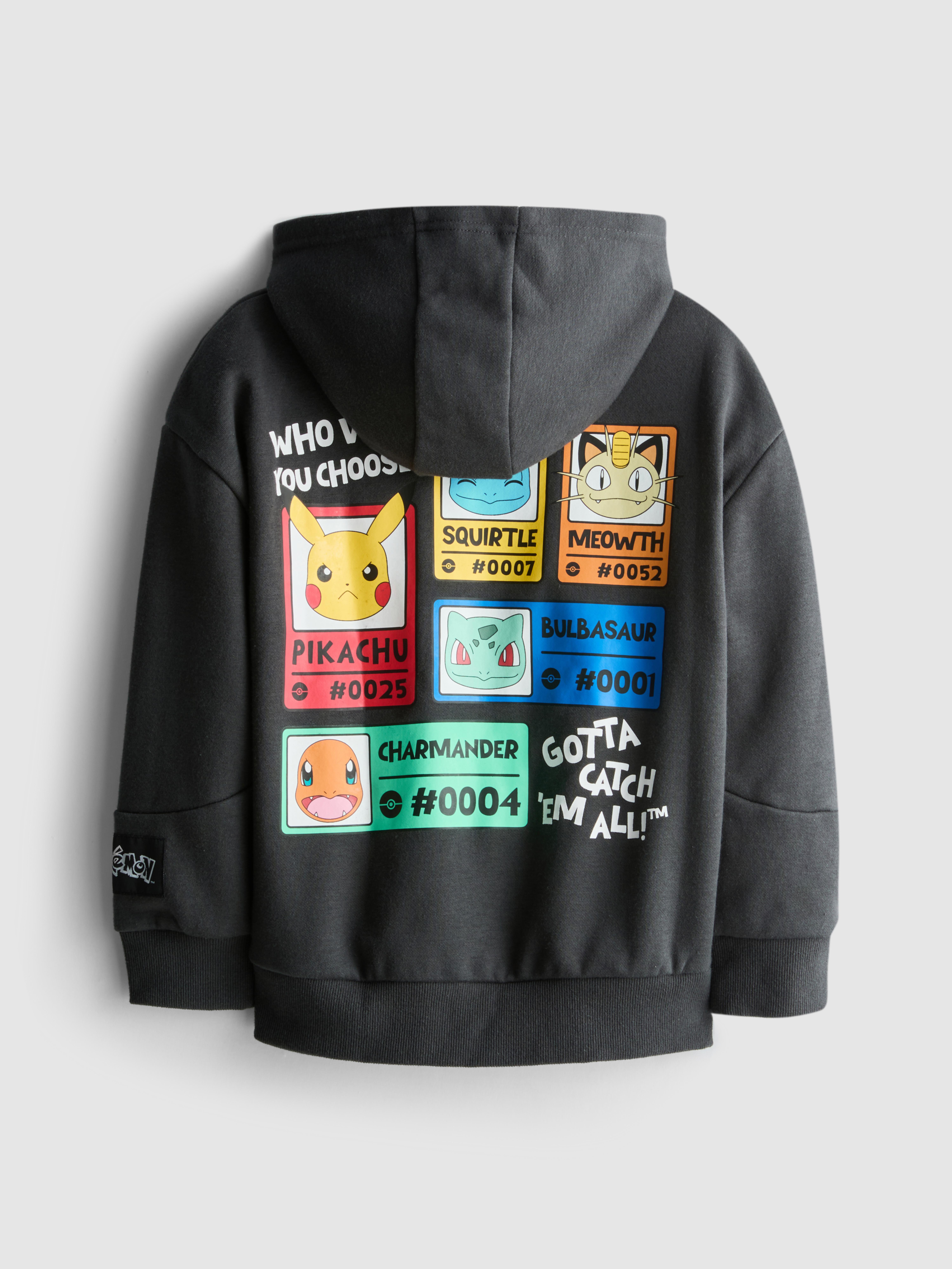 Boys Charcoal 3-8yrs | Pokémon Hoodie
