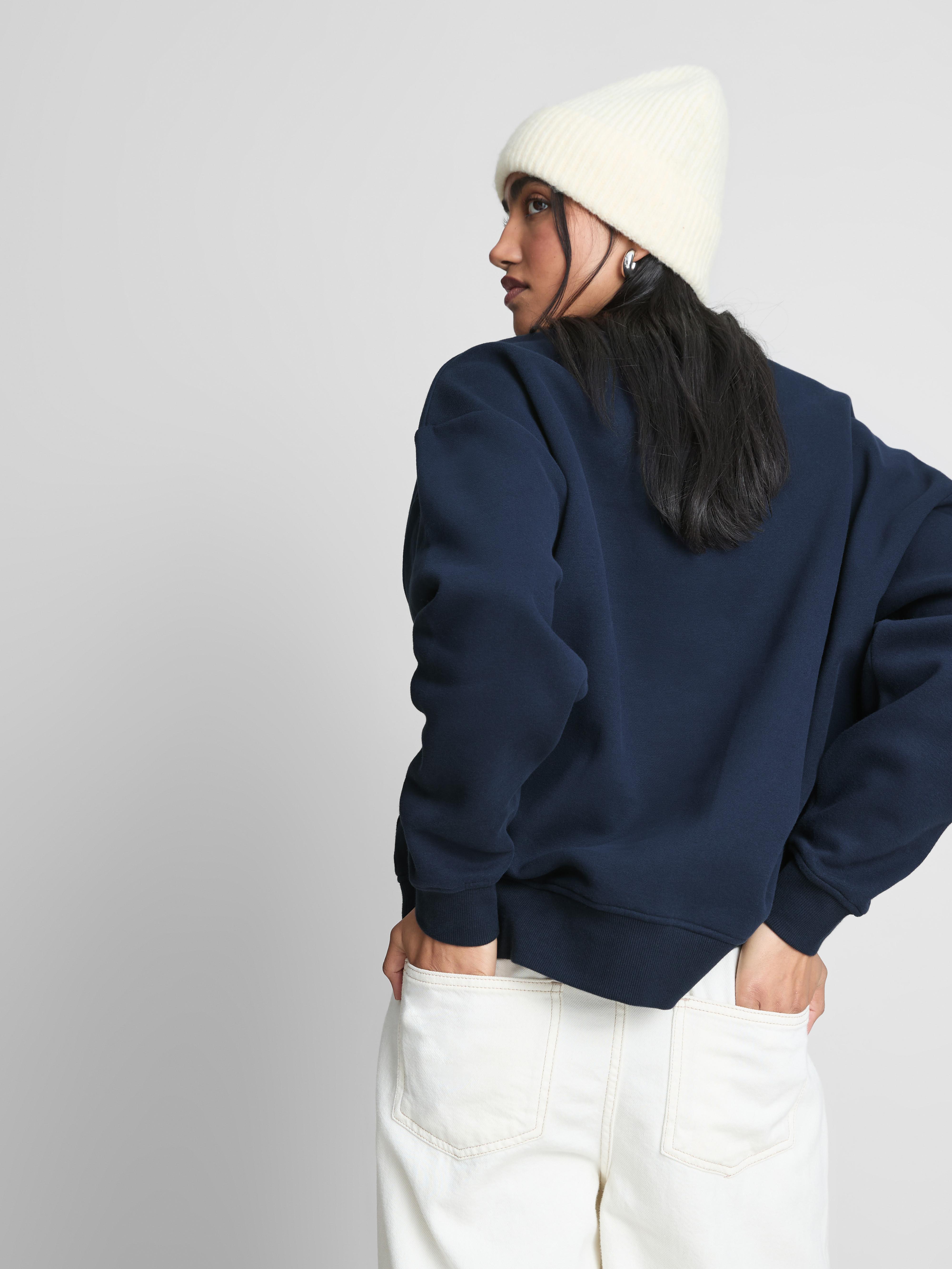 Felpa Con Grafica Run Club Blu Navy Donna Primark