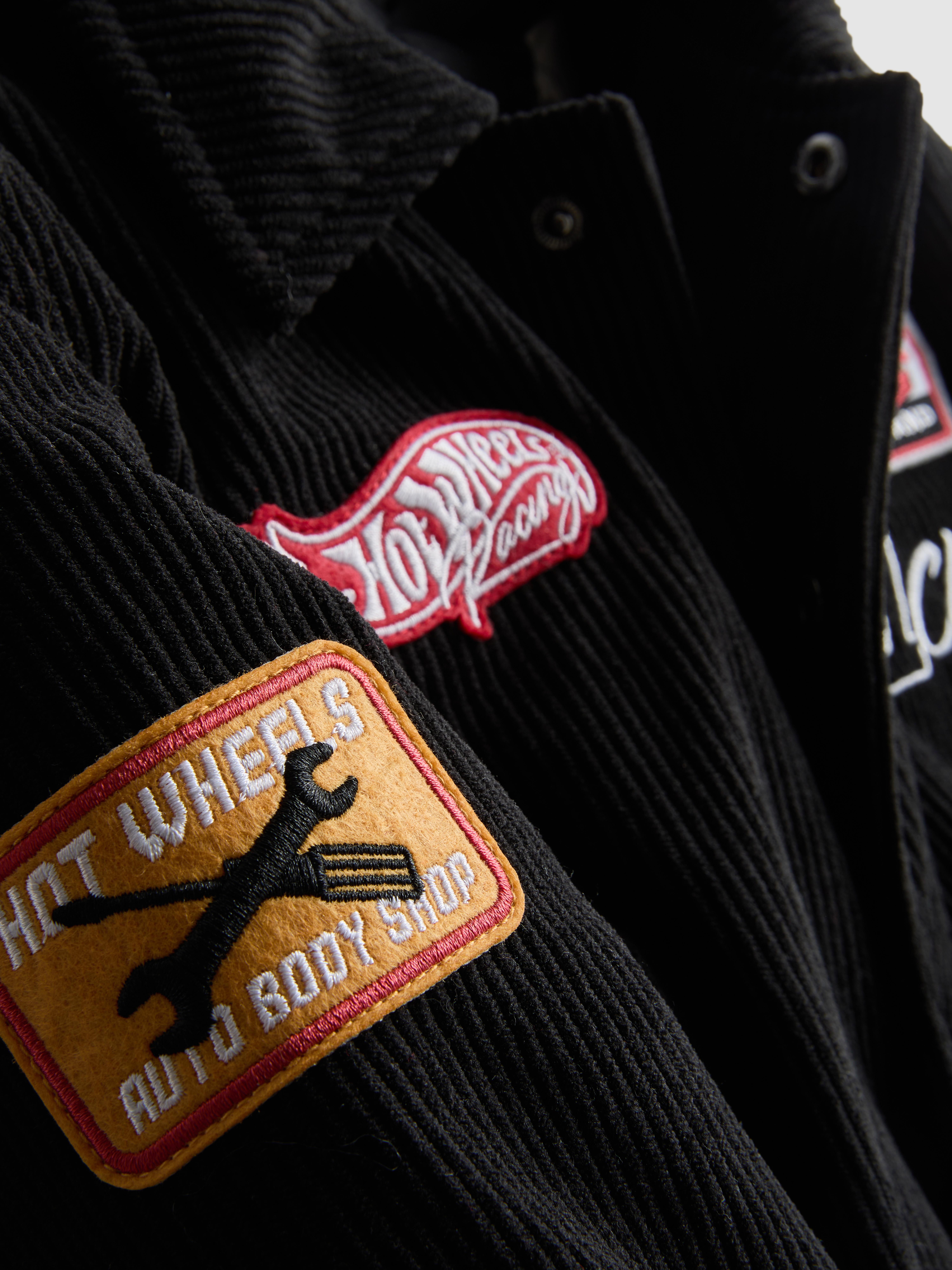 Boys Black 1.5-8yrs | Hot Wheels Corduroy Varsity Jacket
