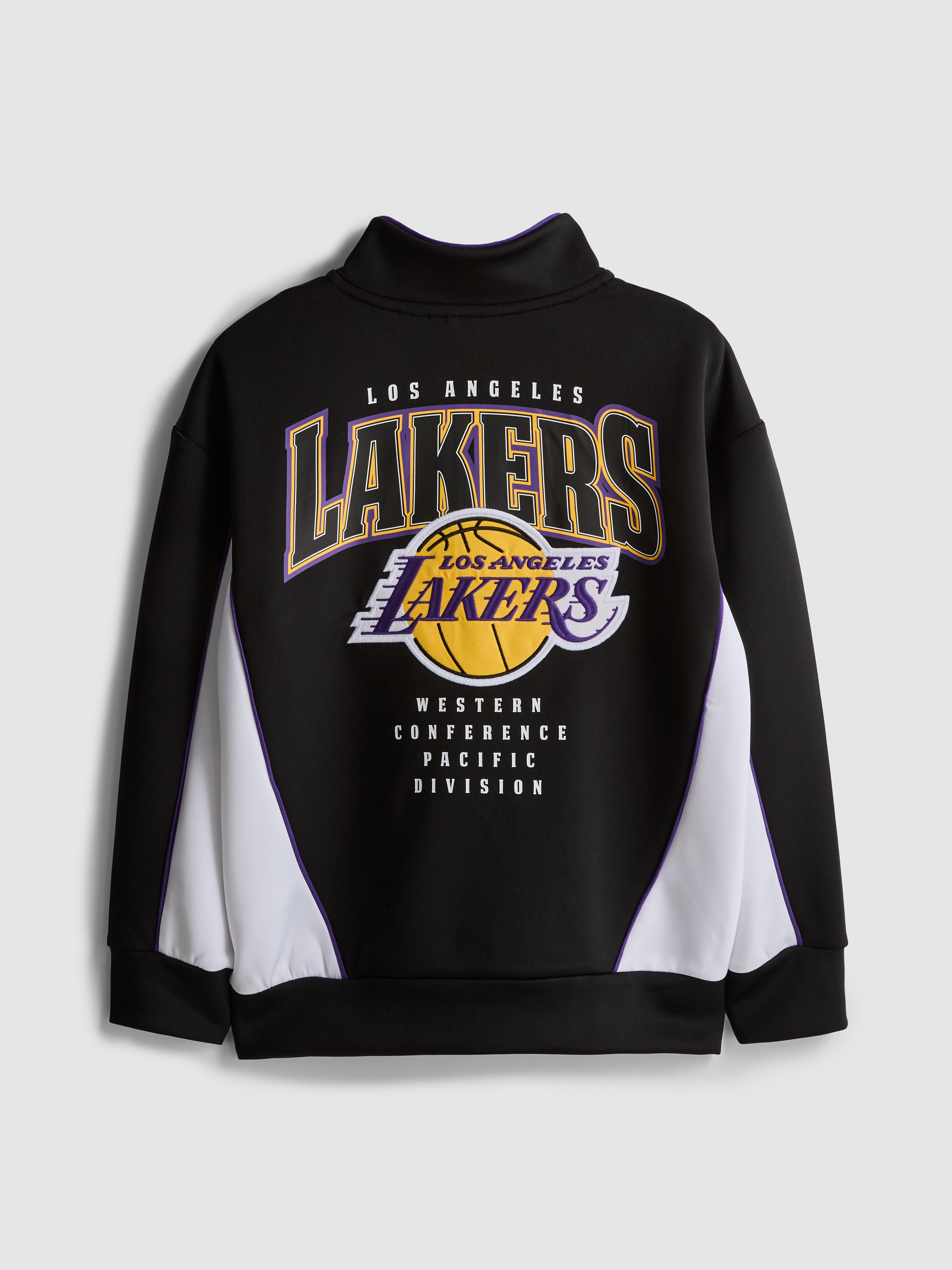 Boys Black 7-15yrs | NBA Los Angeles Lakers Half-Zip High-Neck