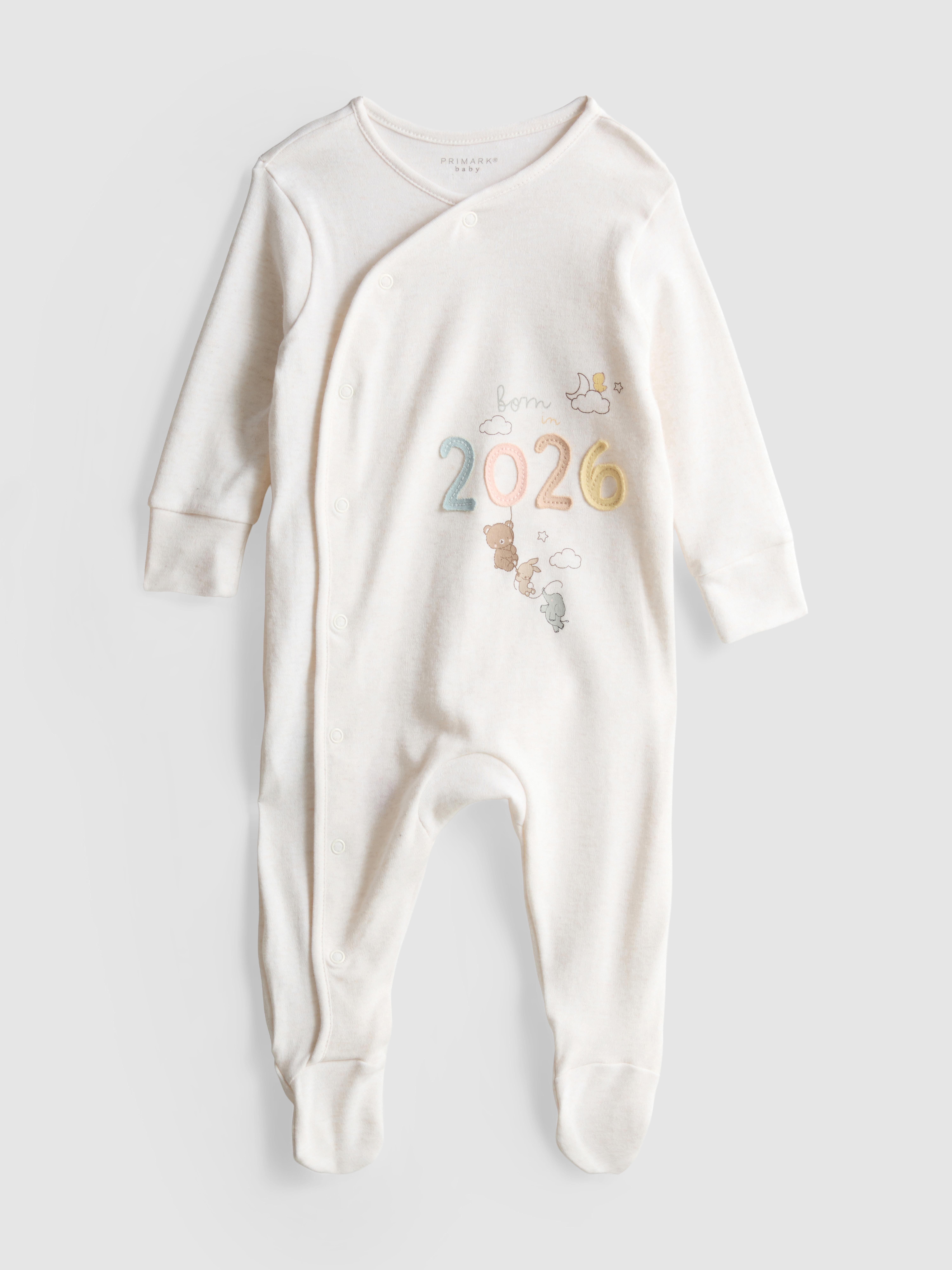 0-9mths | Born 2026 Wrap Newborn Pajama Onesie