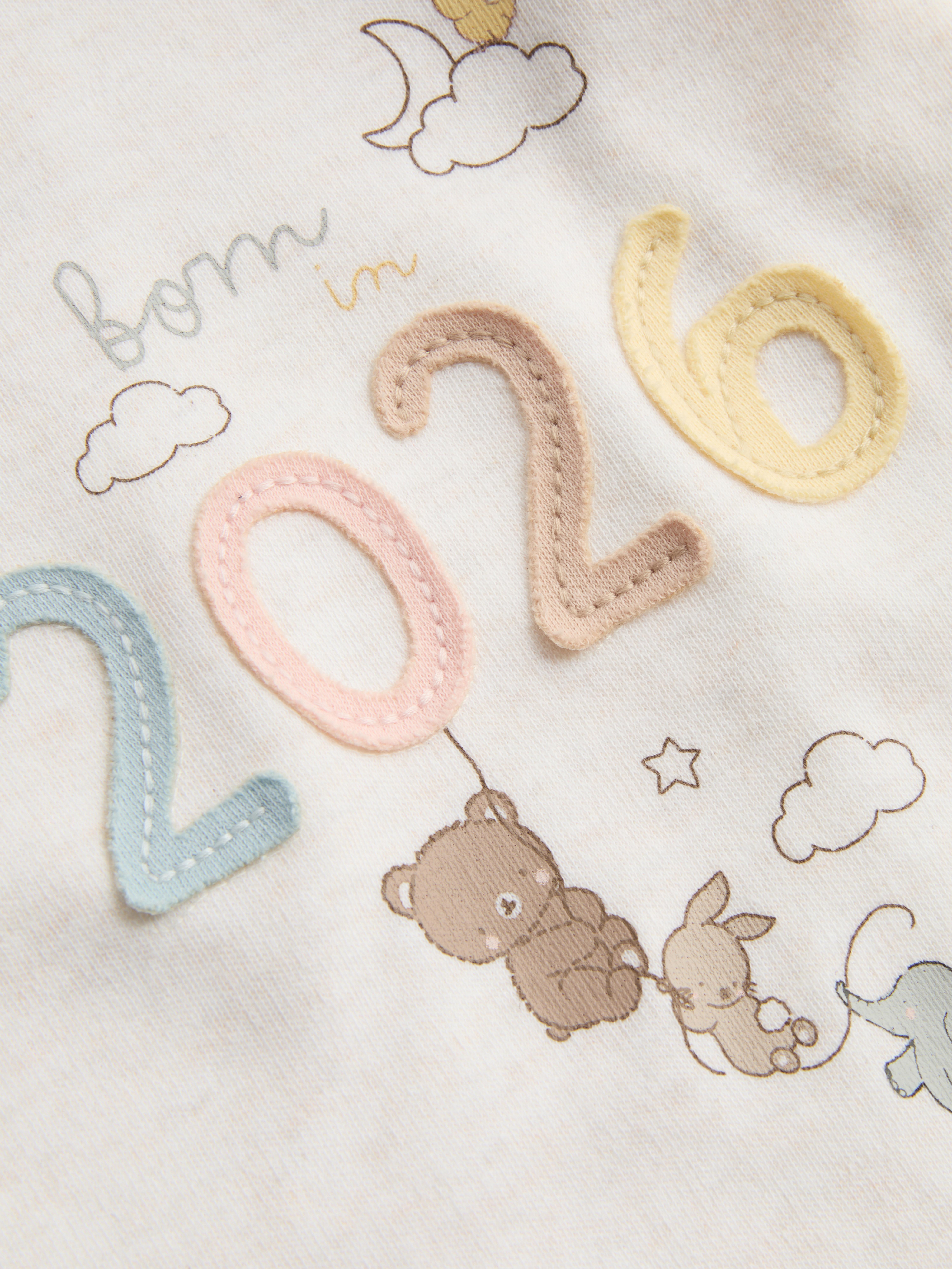 0-9mths | Born 2026 Wrap Newborn Pajama Onesie