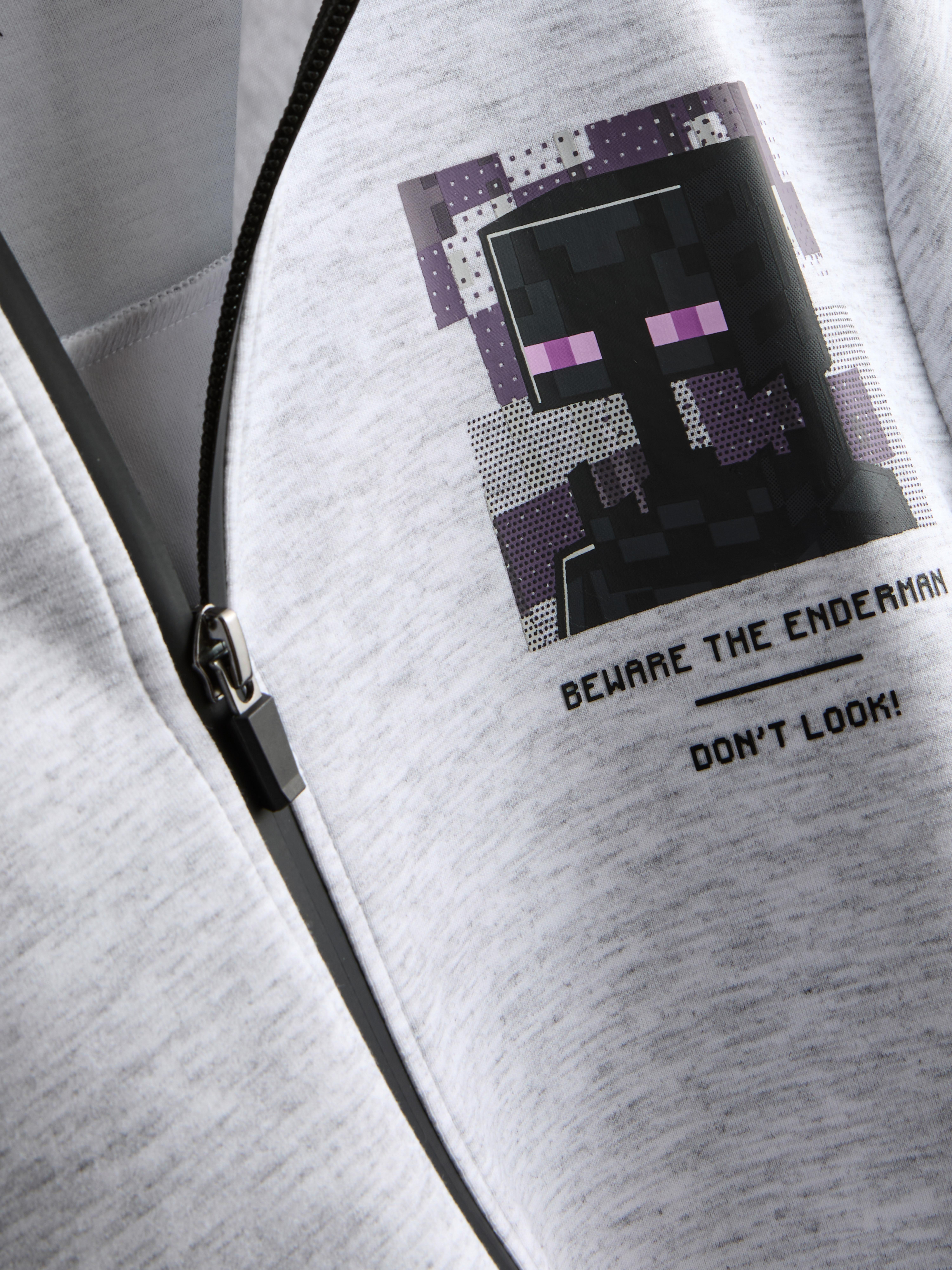 Boys Gray Heather 5-15yrs | Minecraft Zip-Up Hoodie