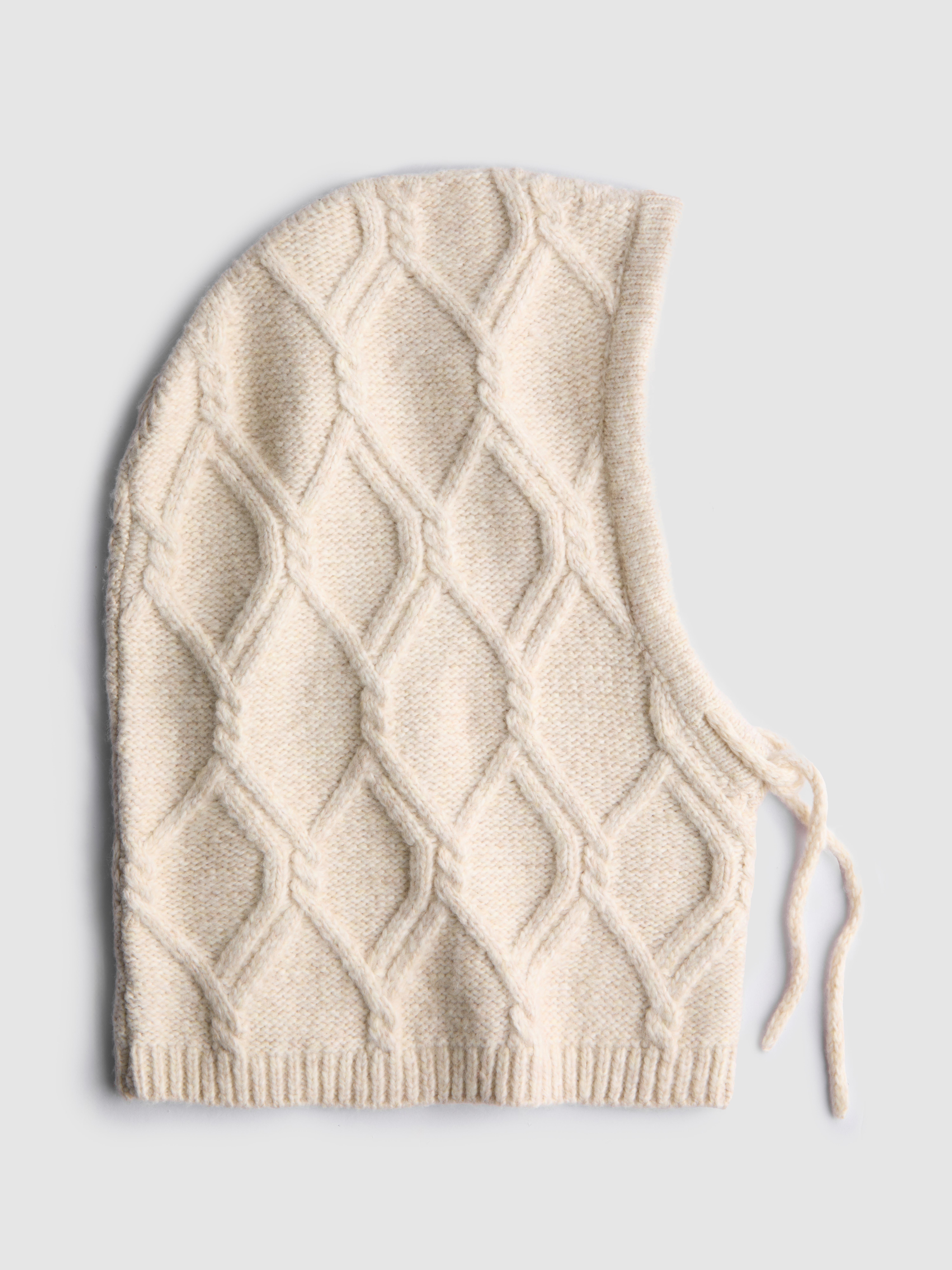 Cable Knit Hood Cream