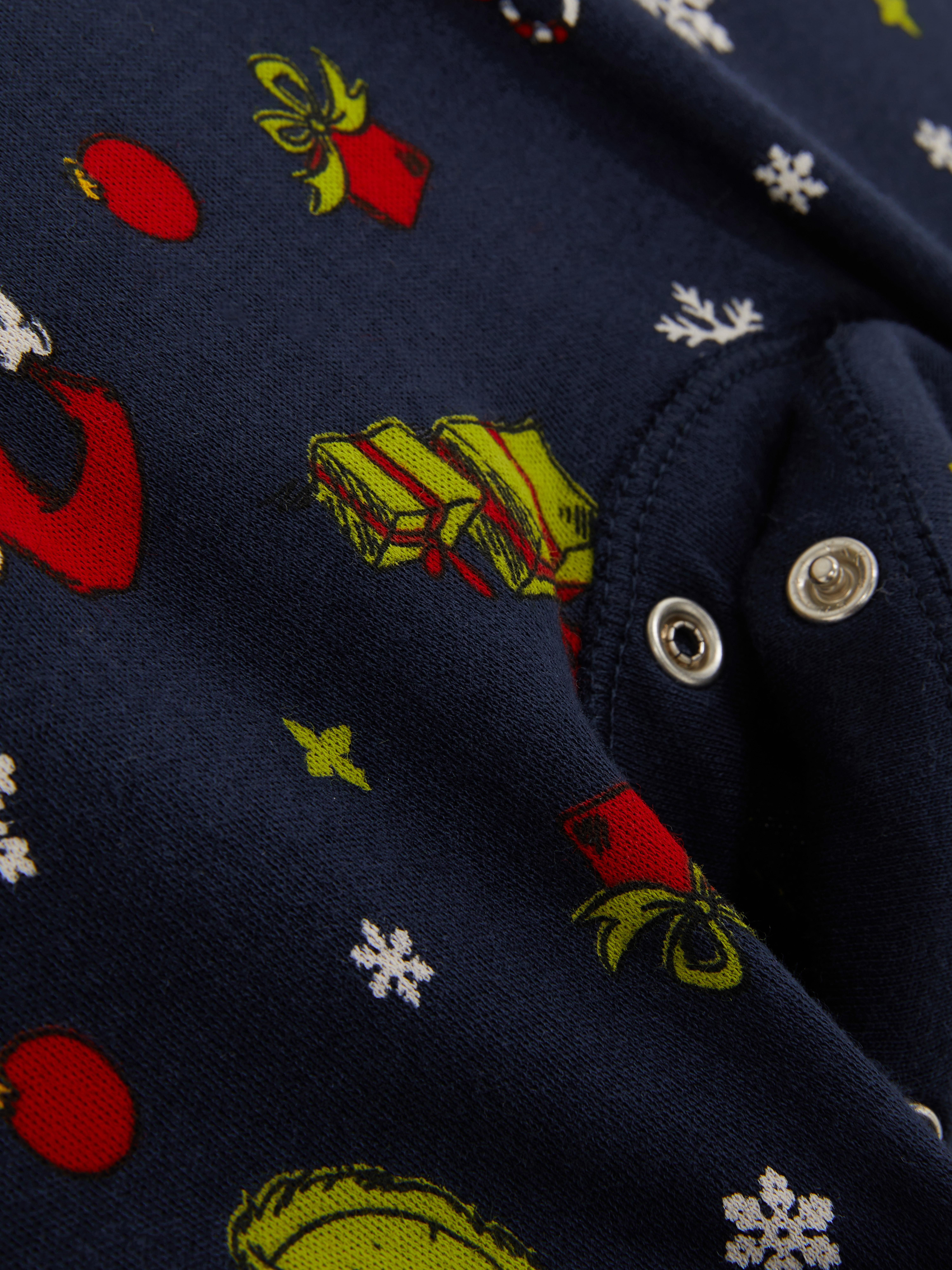0-24mths | Baby The Grinch Family Christmas Sleepsuit