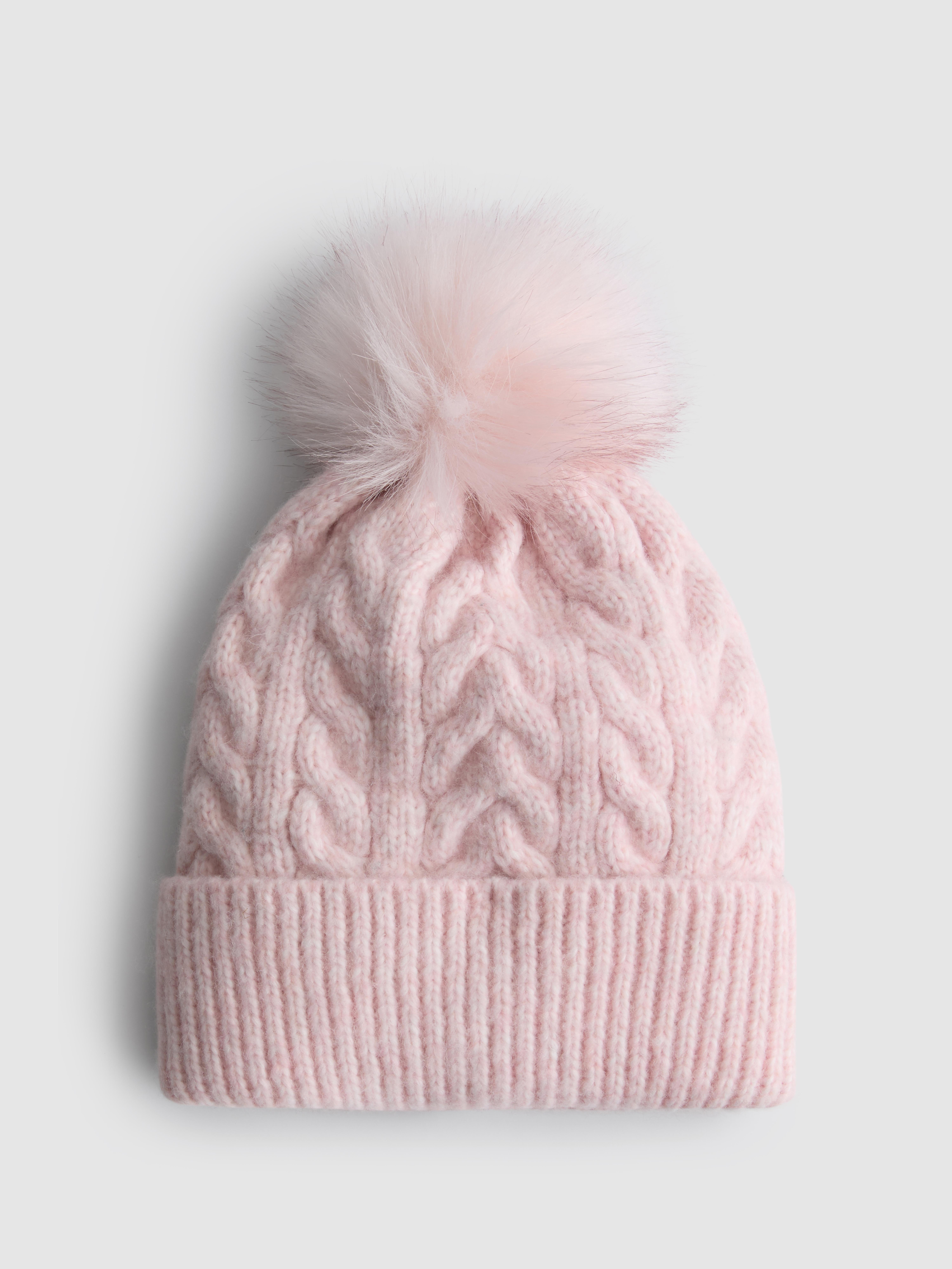 Cable Knit Pom-Pom Beanie