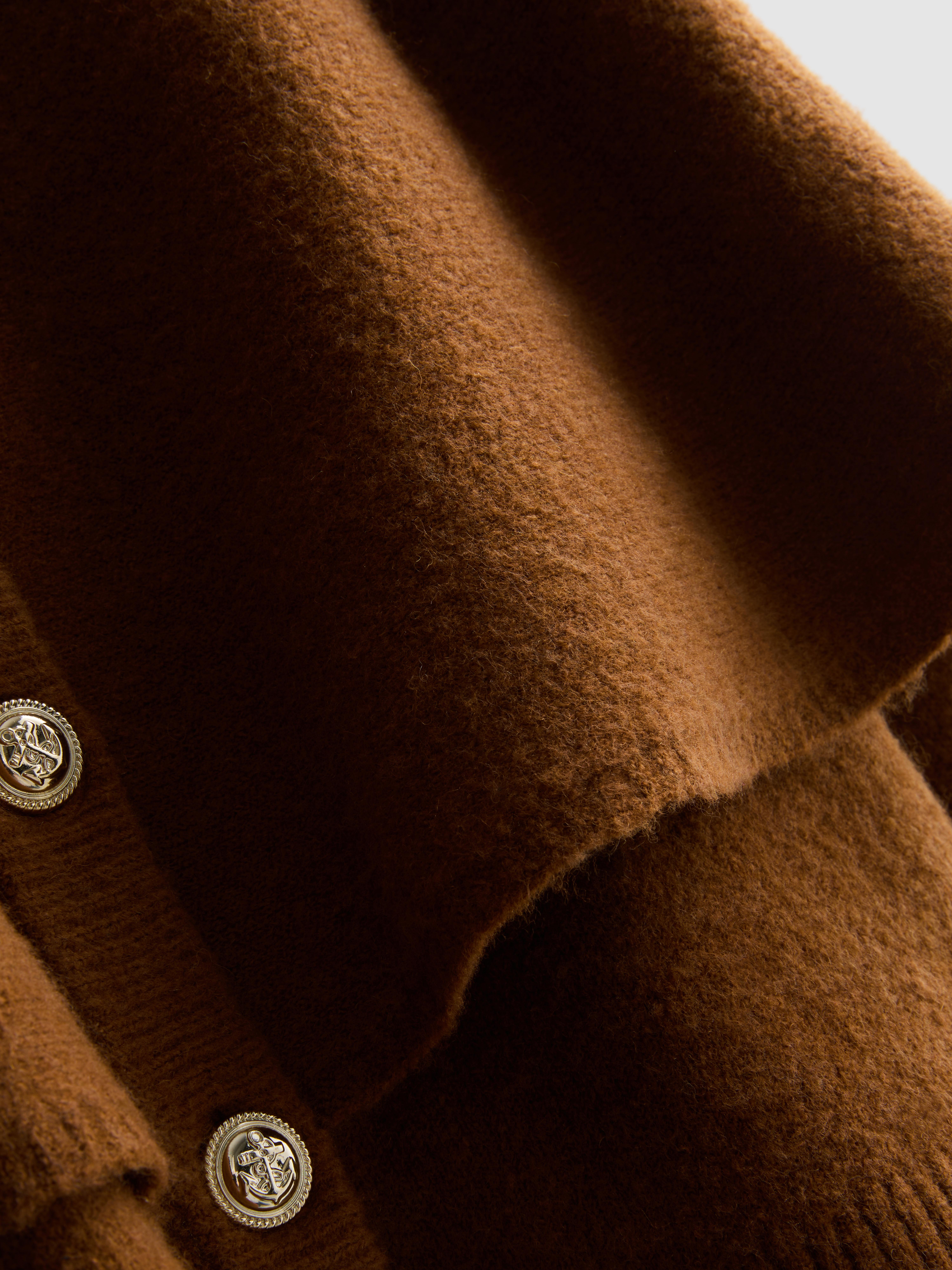 Button Detail Cape Cardigan