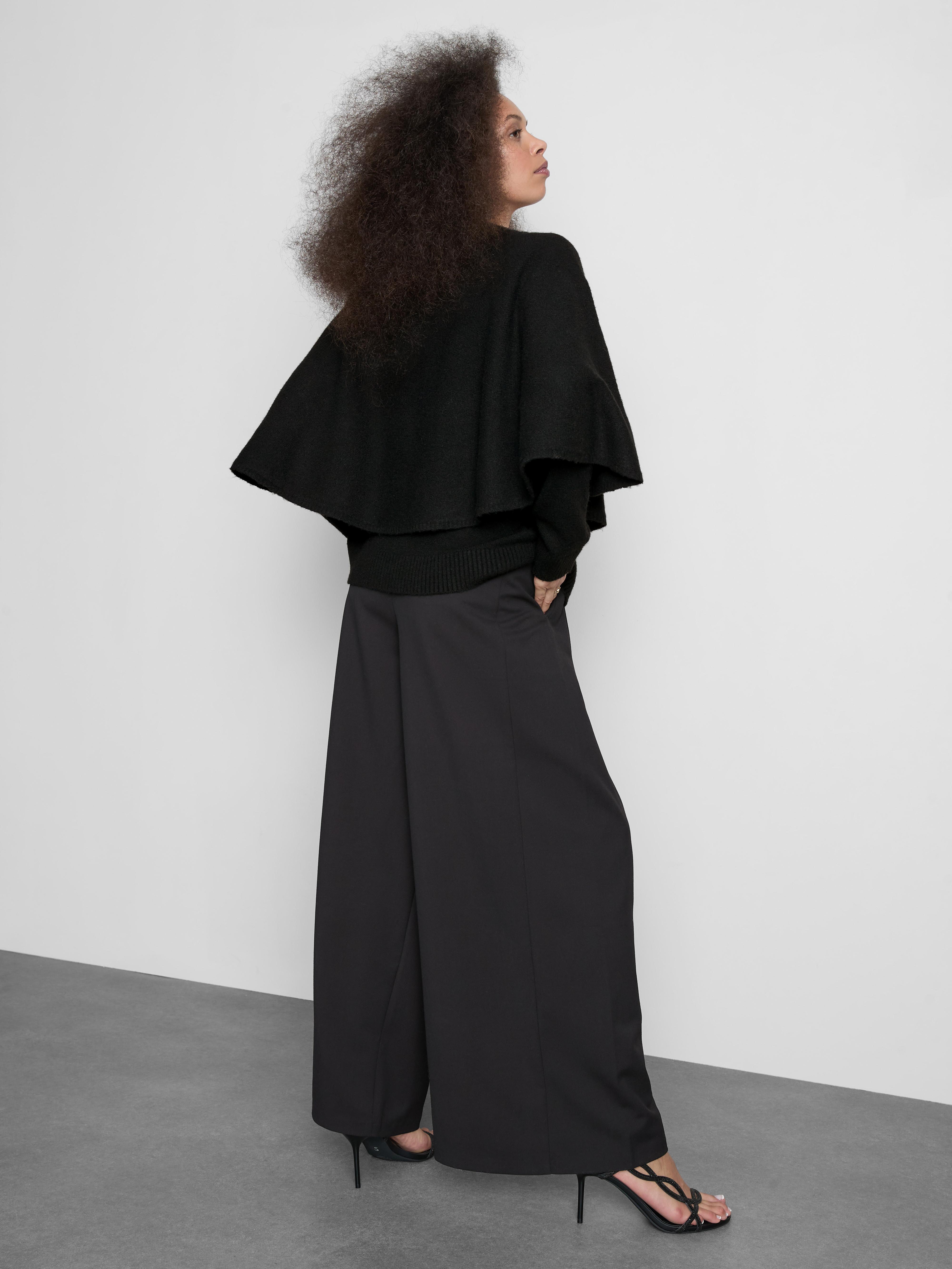 Button Detail Cape Cardigan