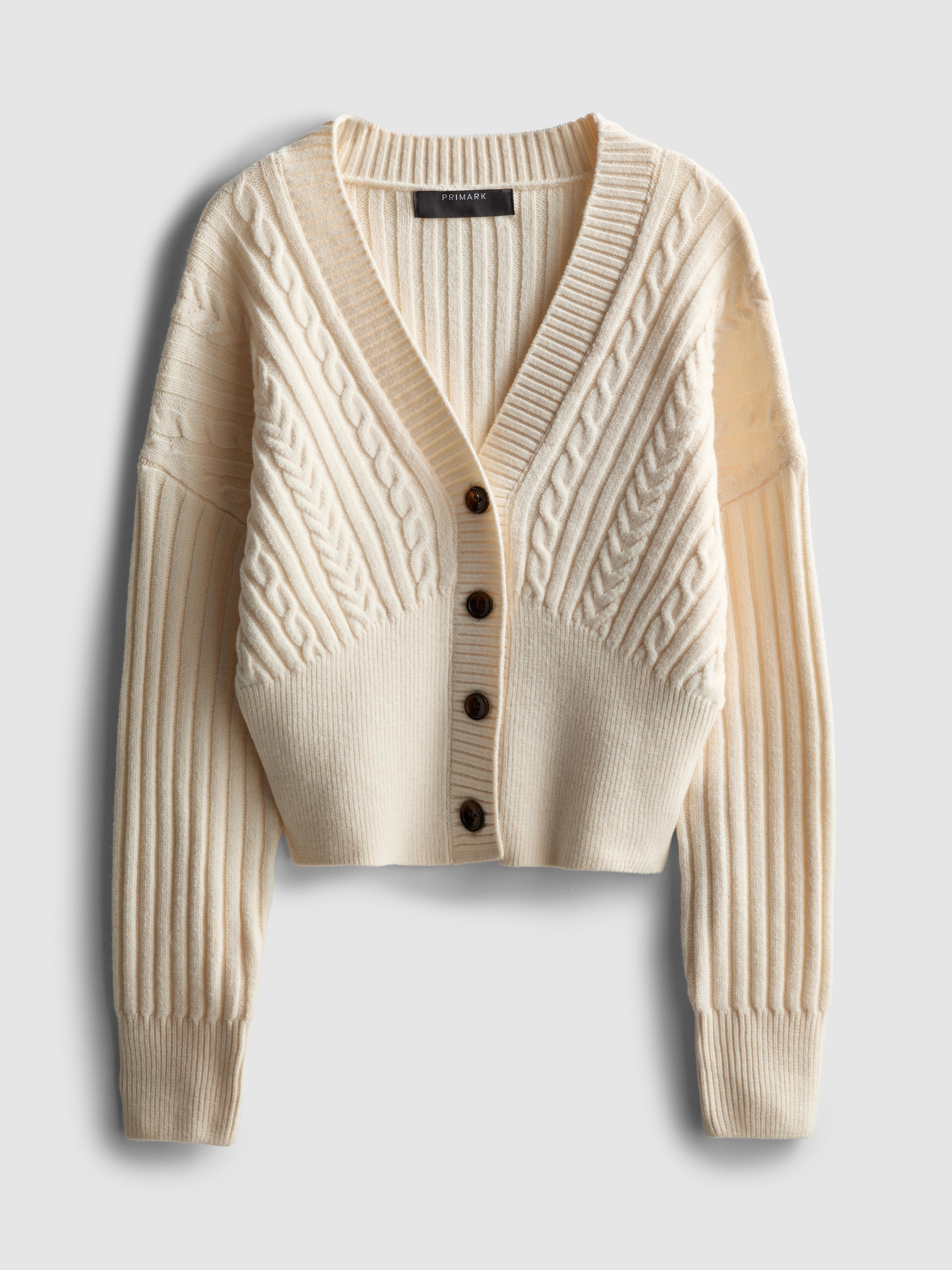 Cable Knit Sculpted Cardigan