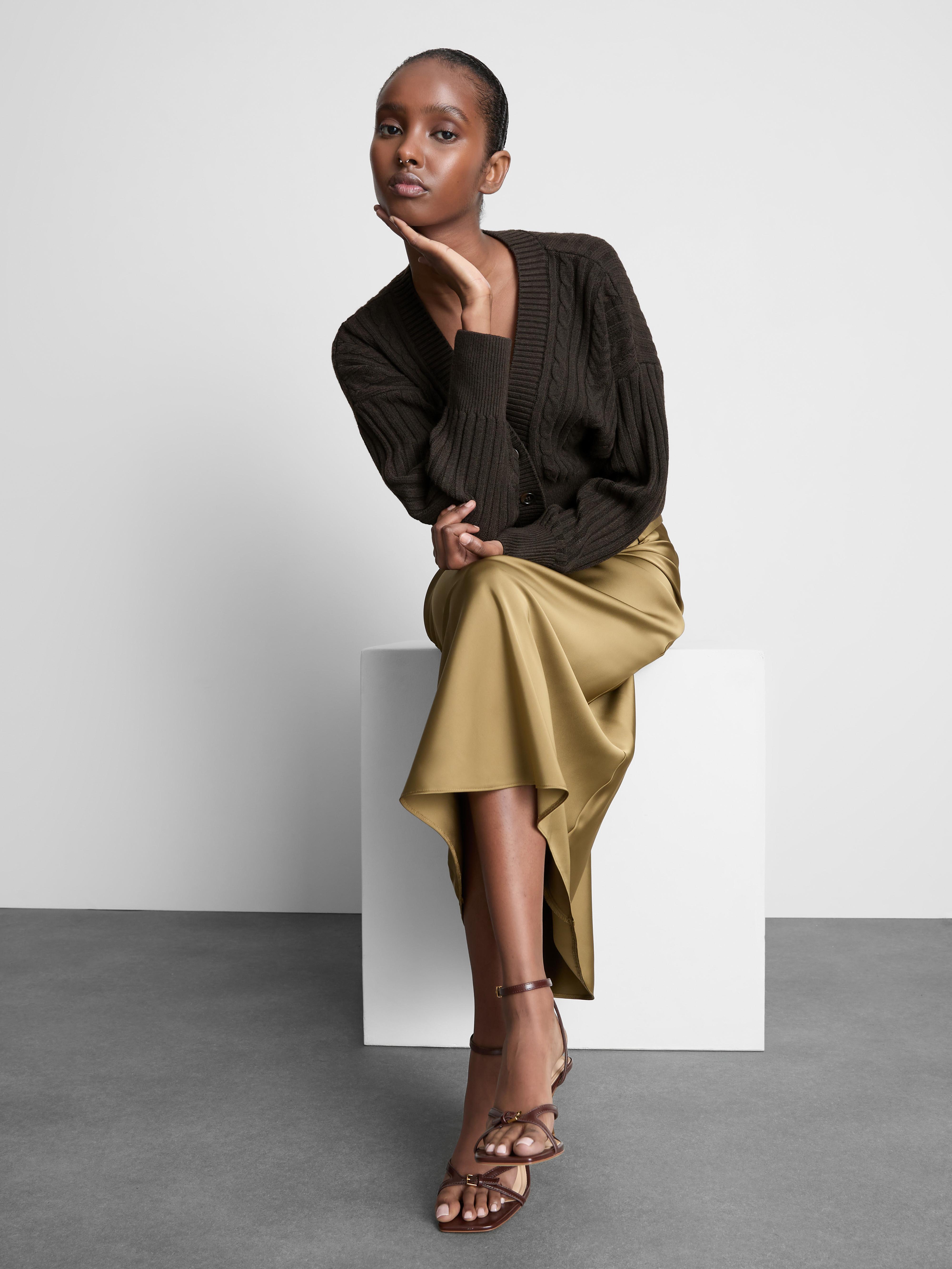 Cable Knit Sculpted Cardigan