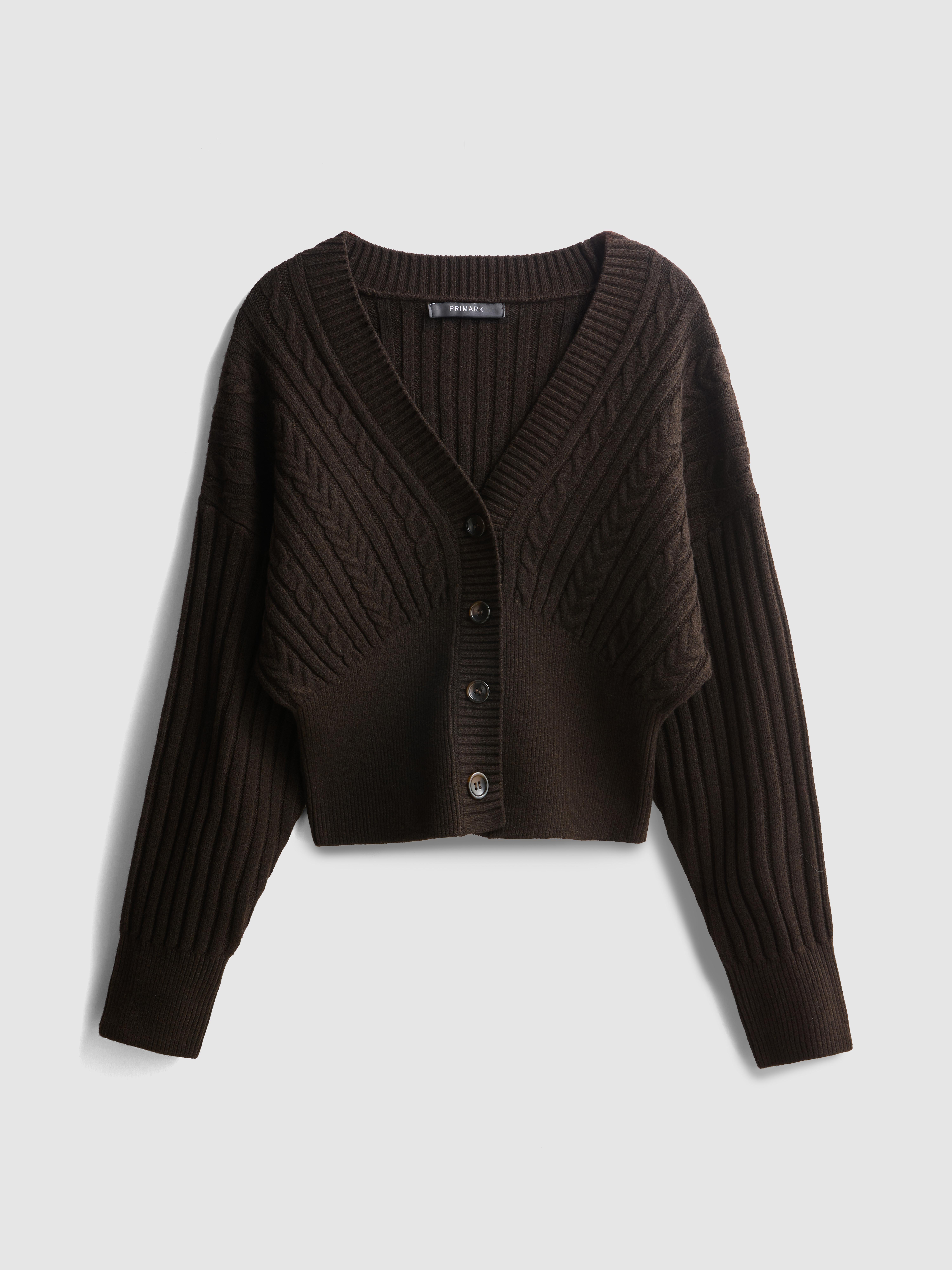 Cable Knit Sculpted Cardigan