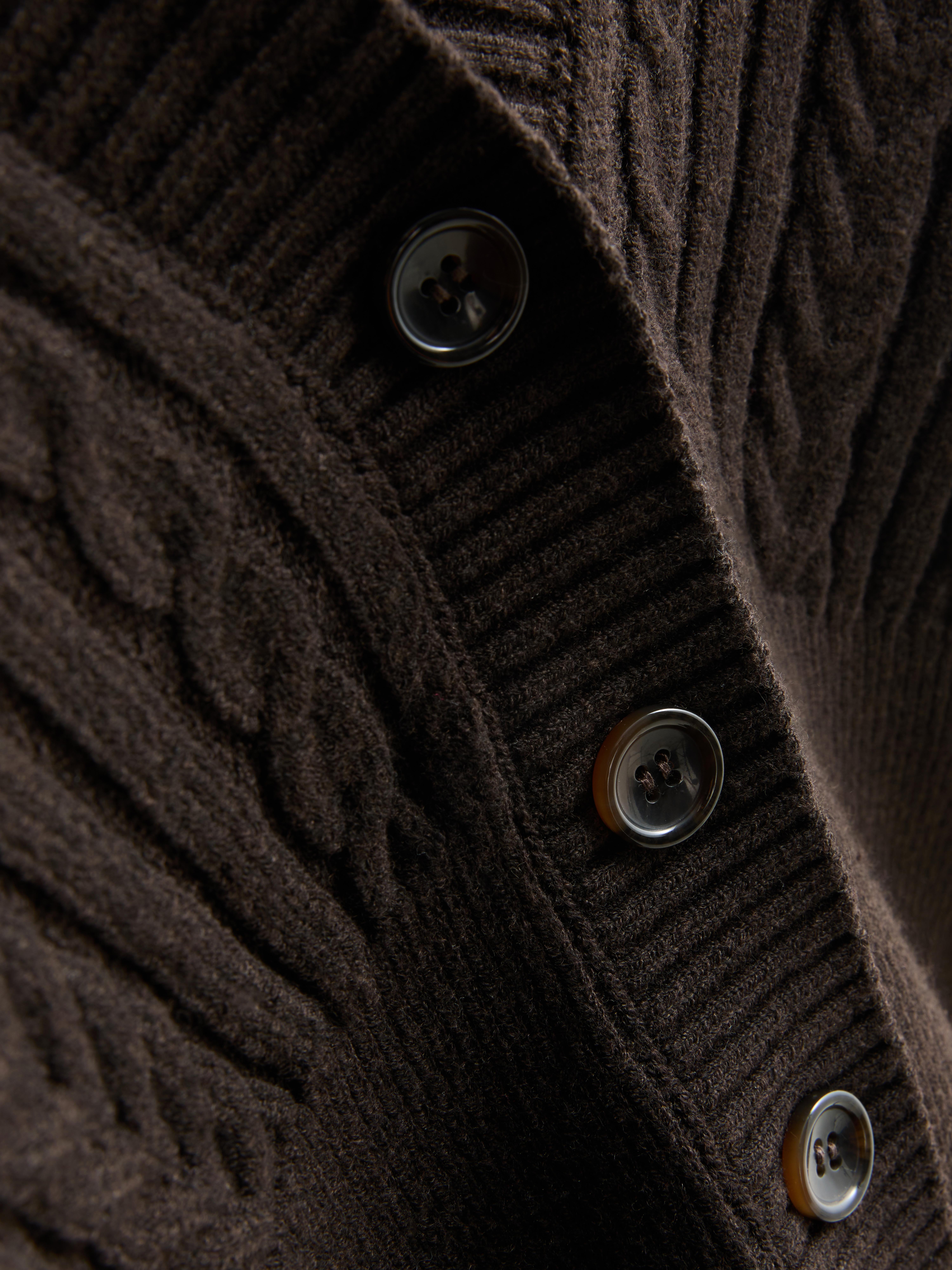 Cable Knit Sculpted Cardigan