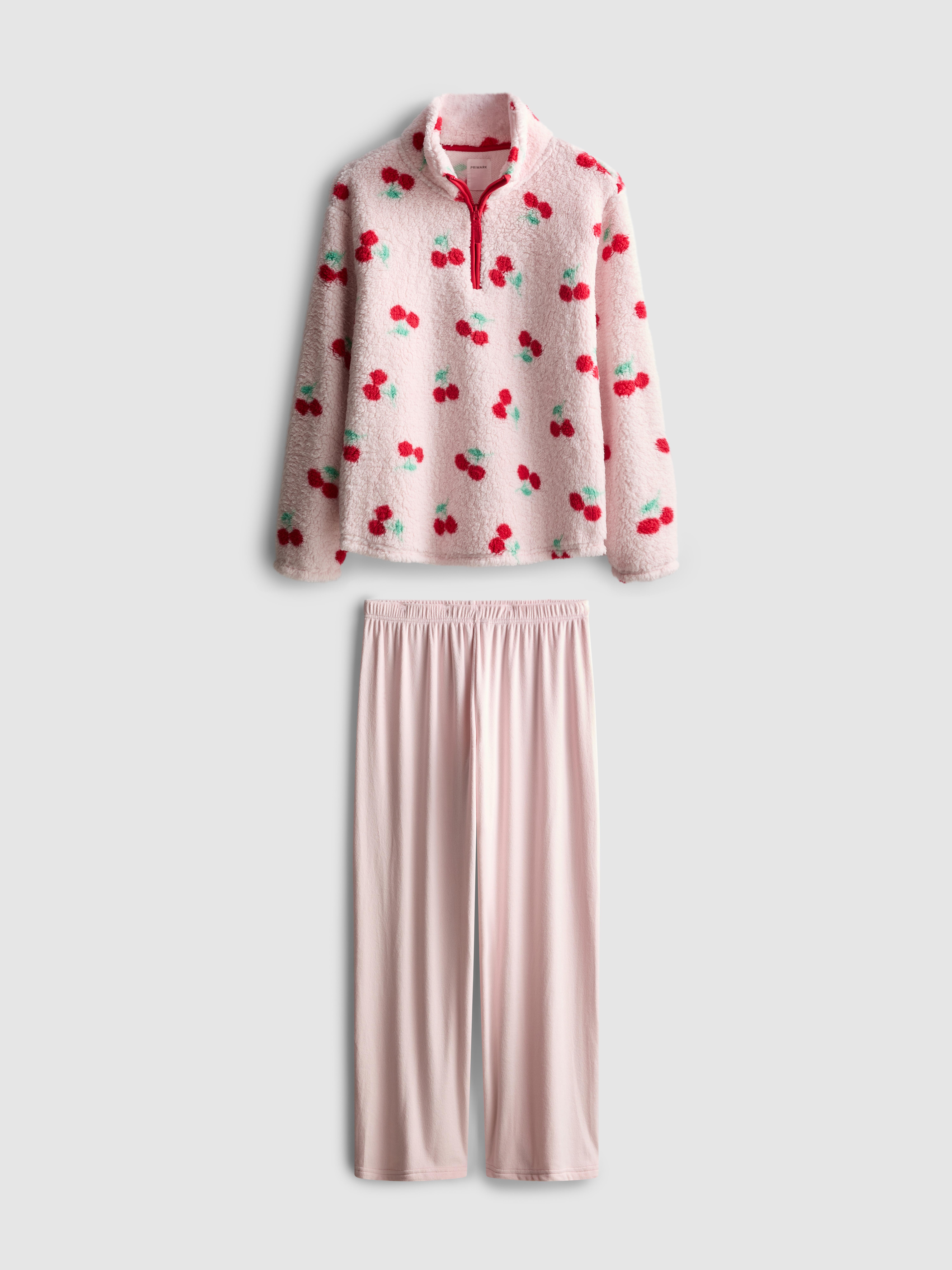 Camisola pijama felpuda ursinho peluche Cor-de-rosa