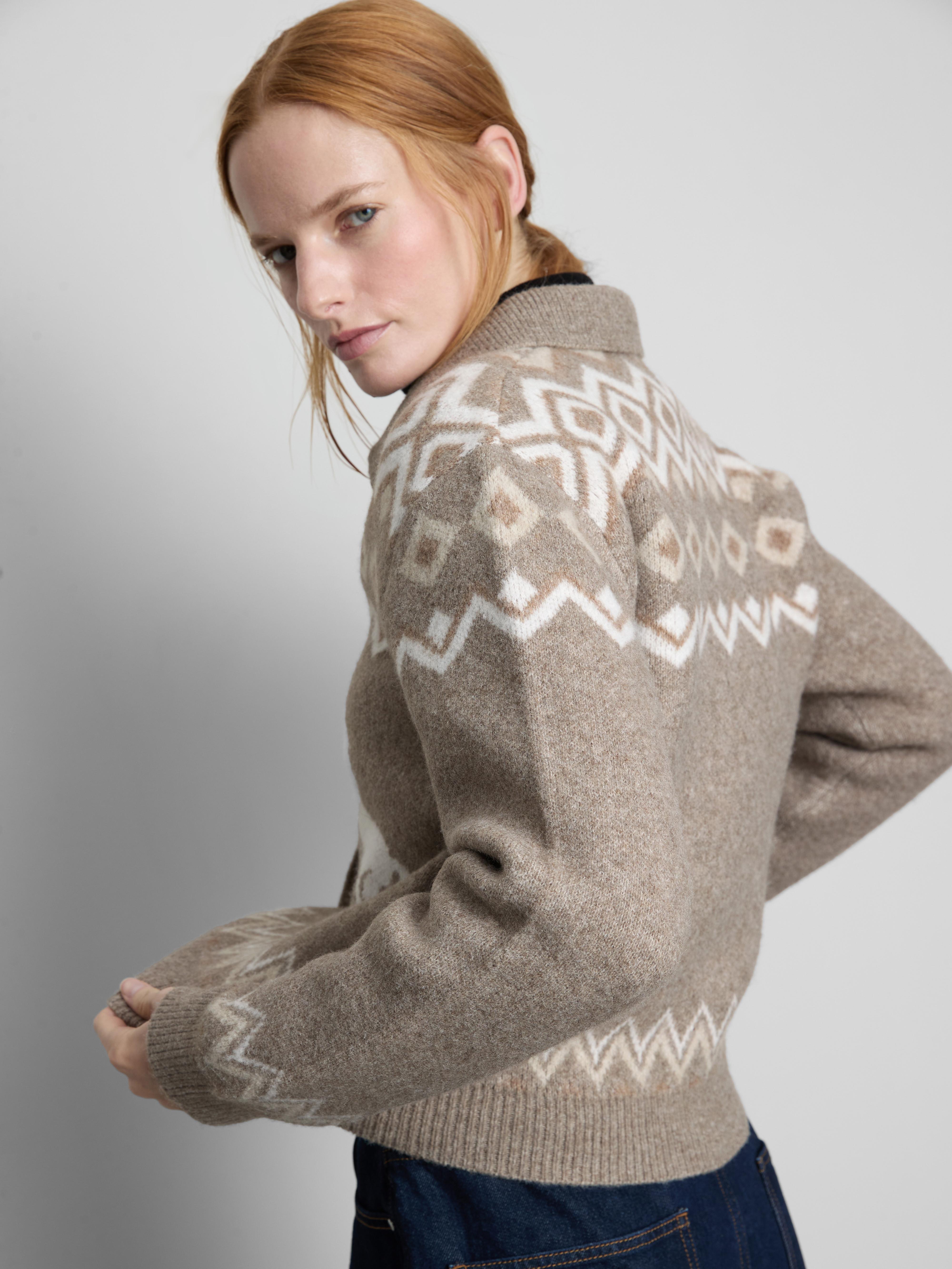 Horse Detail Collared Shacket