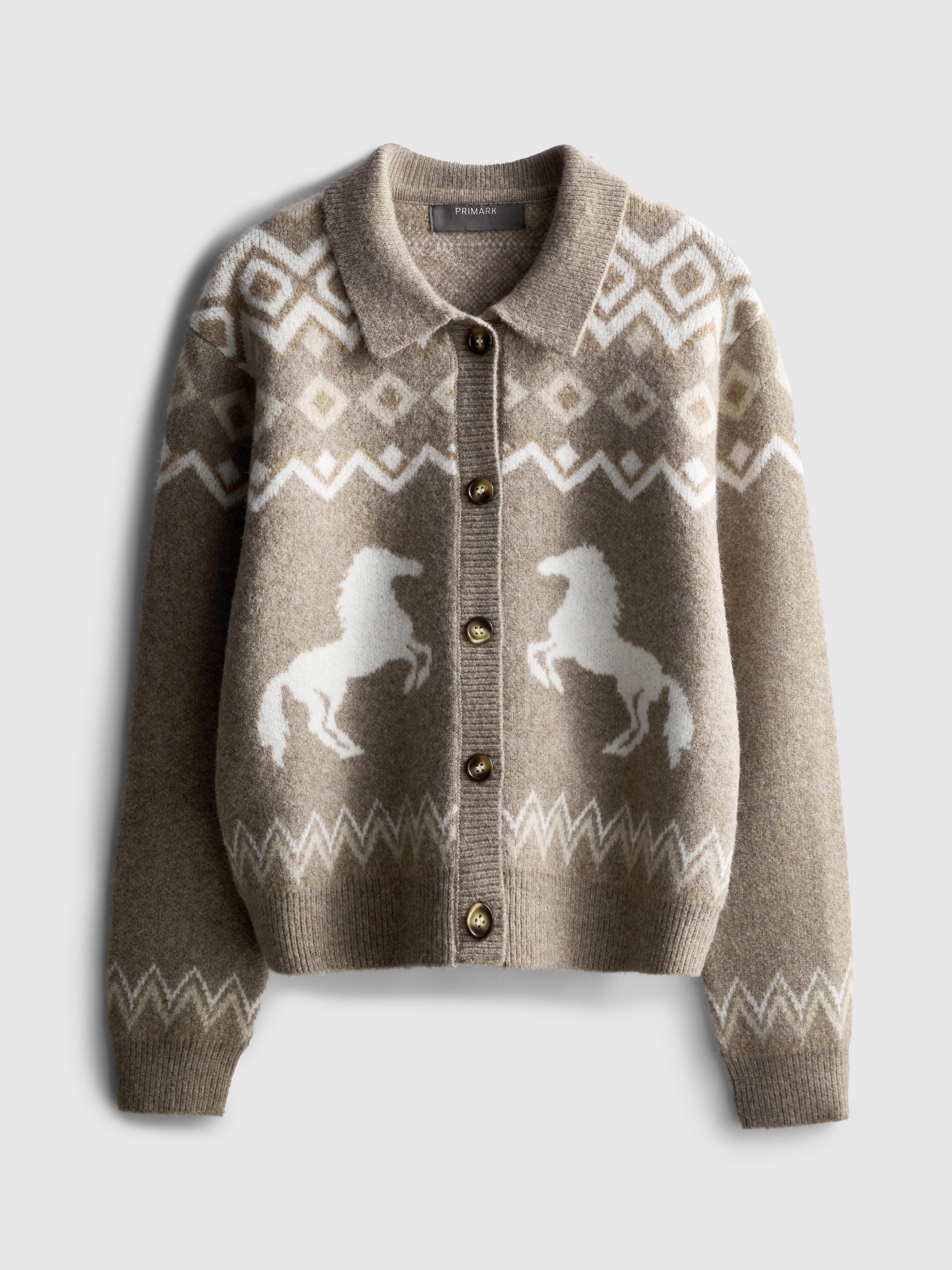 Horse Detail Collared Shacket