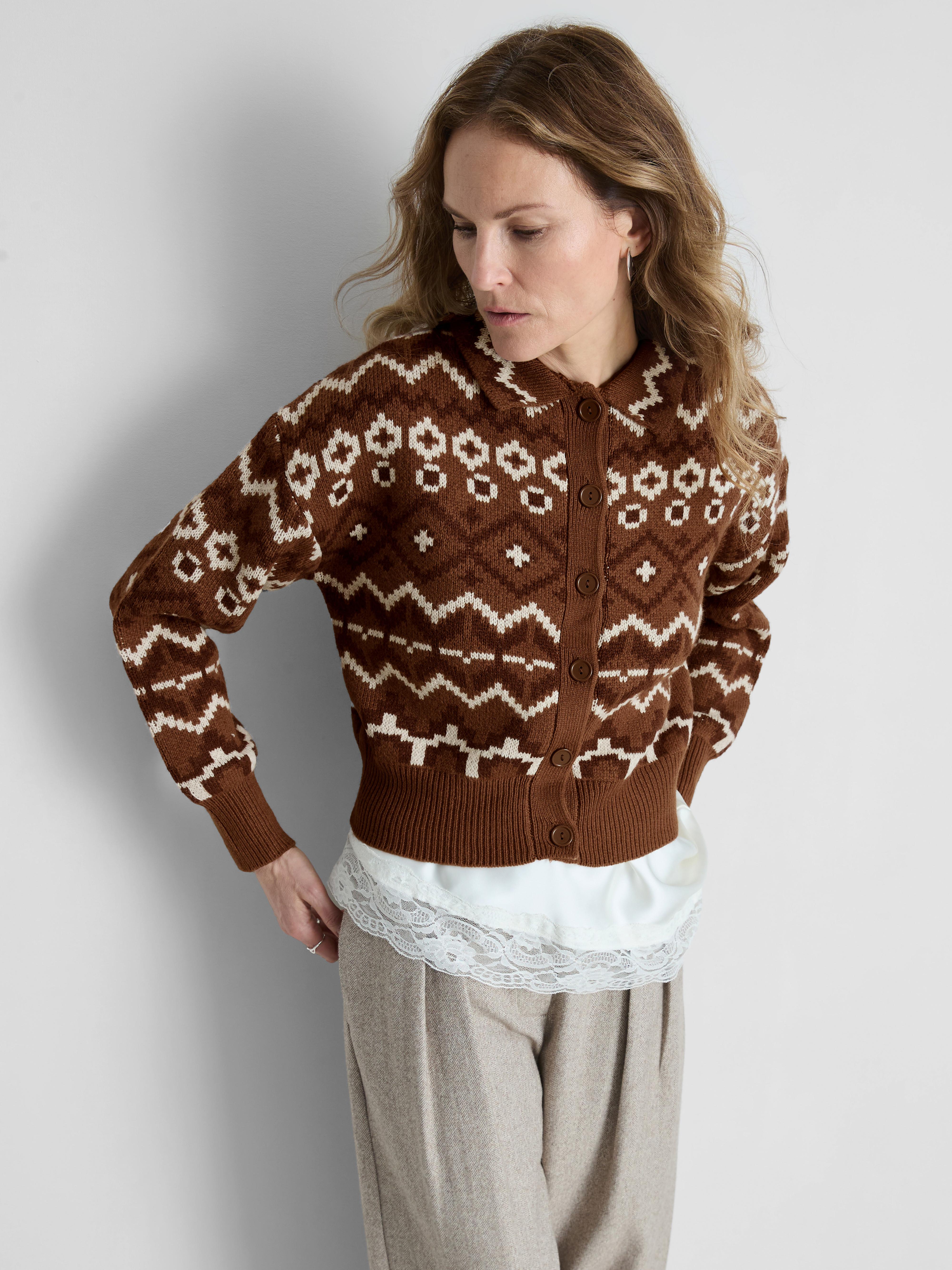 Cropped Fair Isle Shacket