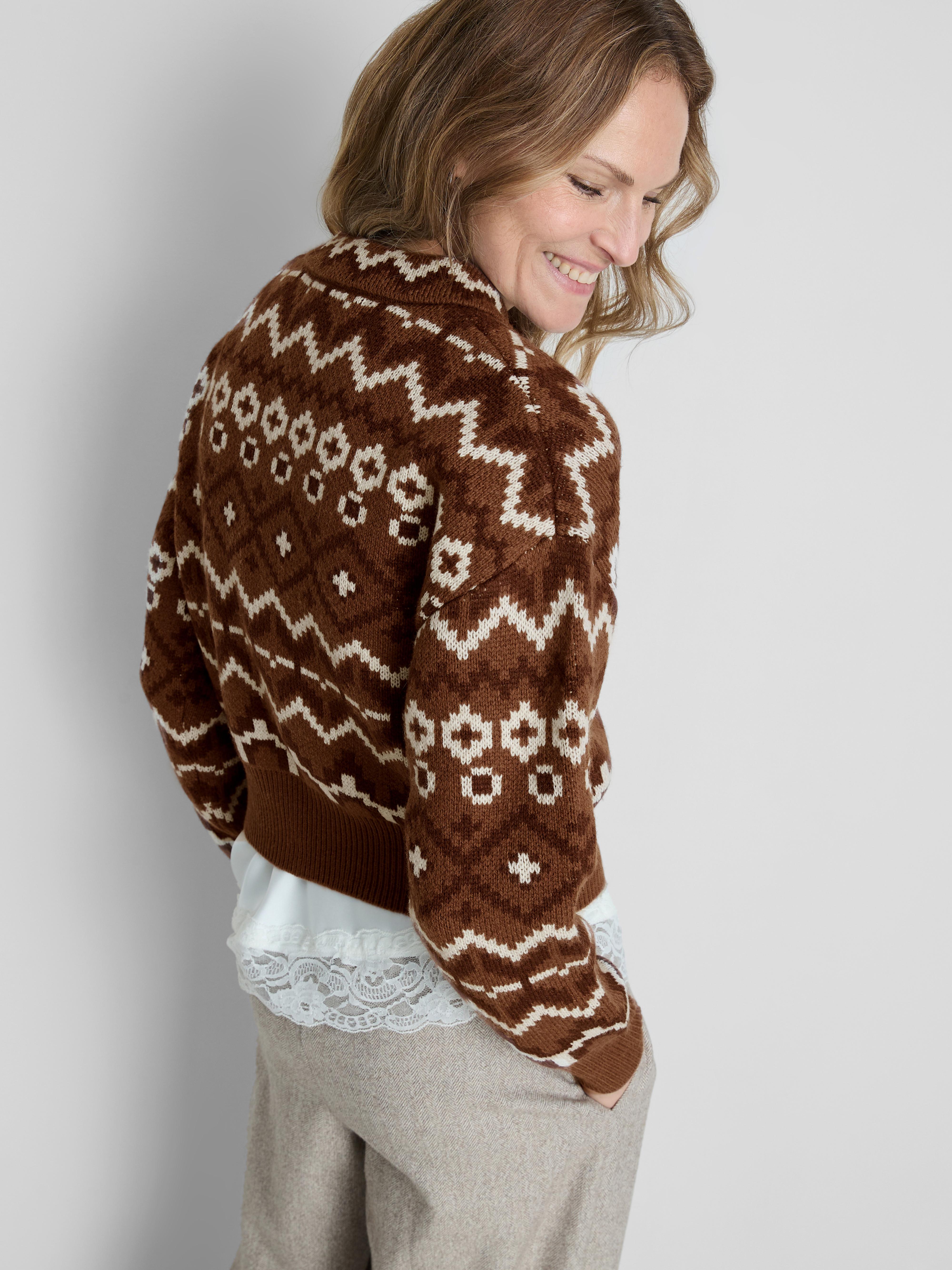 Cropped Fair Isle Shacket